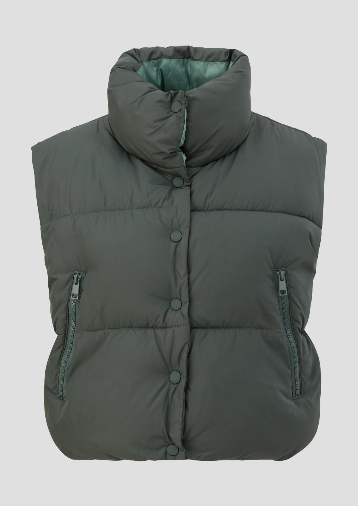 s.Oliver Padded quilted body warmer with a stand-up collar