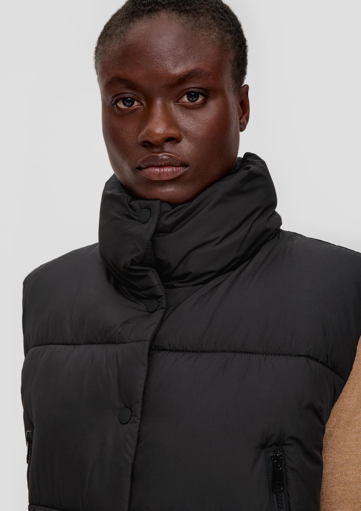 s.Oliver Padded quilted body warmer with a stand-up collar