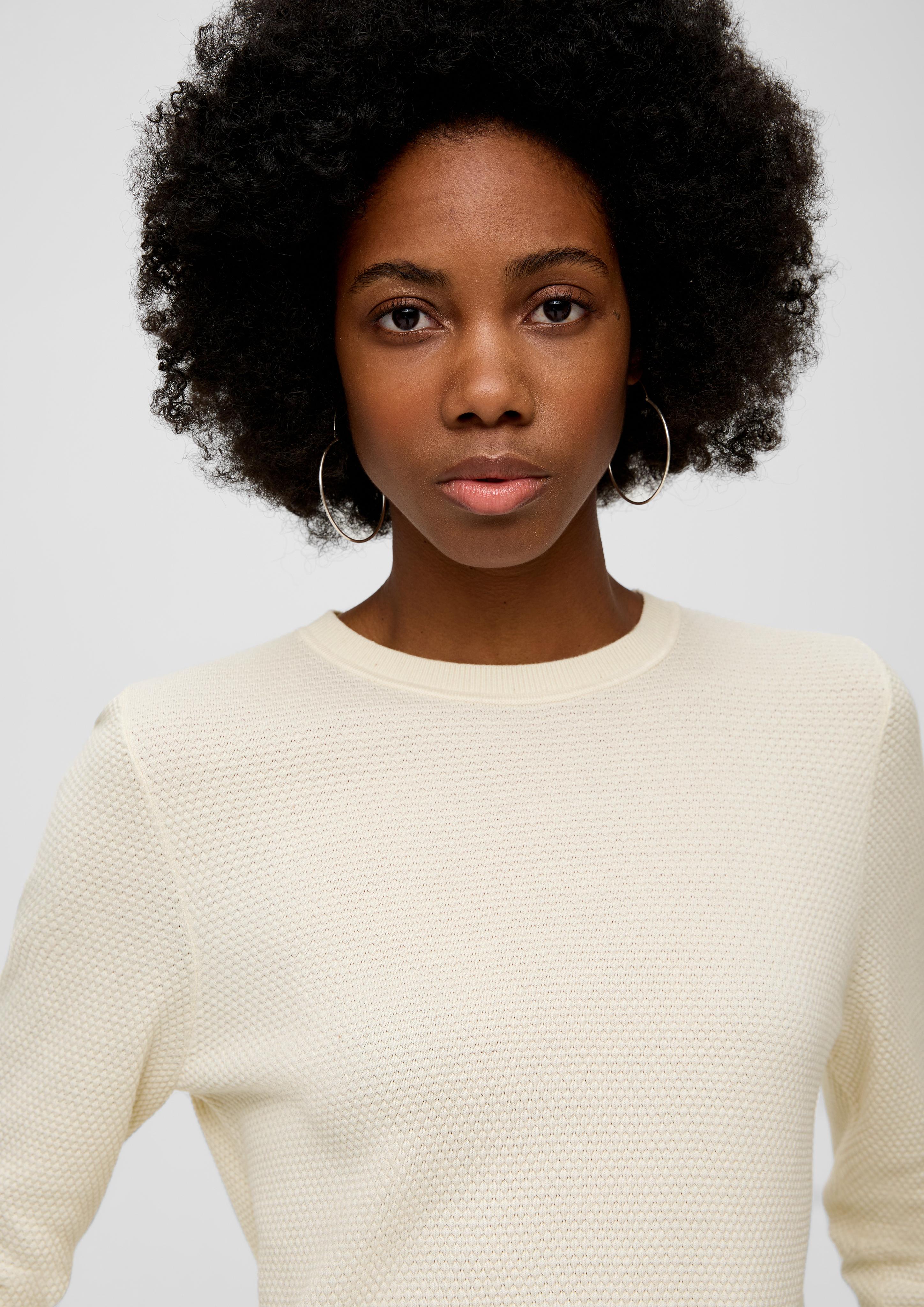 Jumper in a cotton/viscose blend ecru s.Oliver