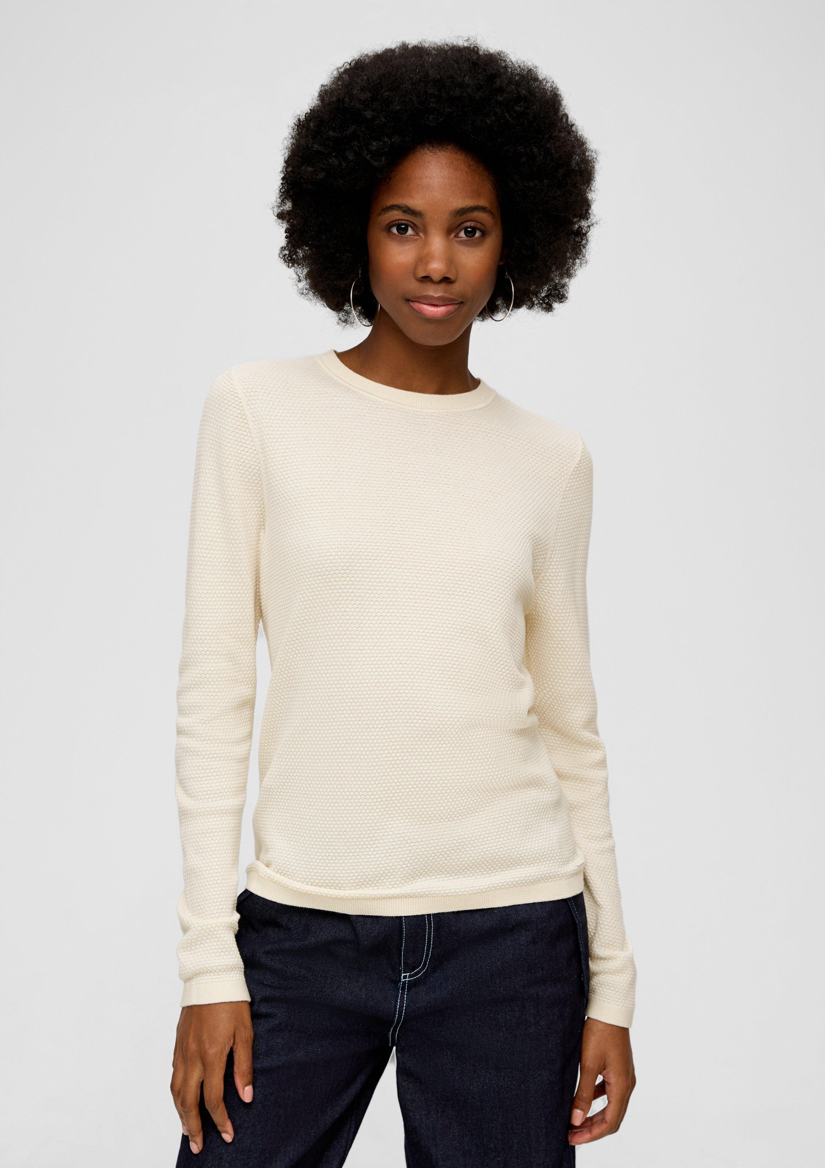 Jumper in a cotton/viscose blend ecru s.Oliver