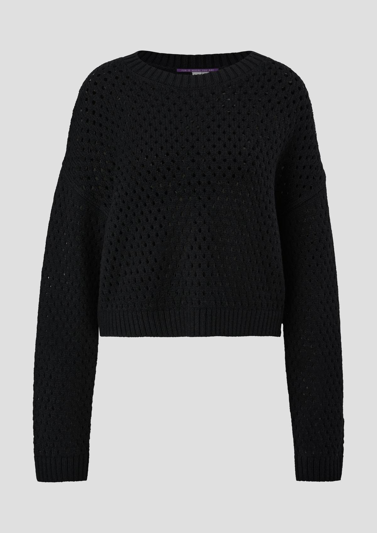 s.Oliver Pletený pulovr s dírkovaným vzorem