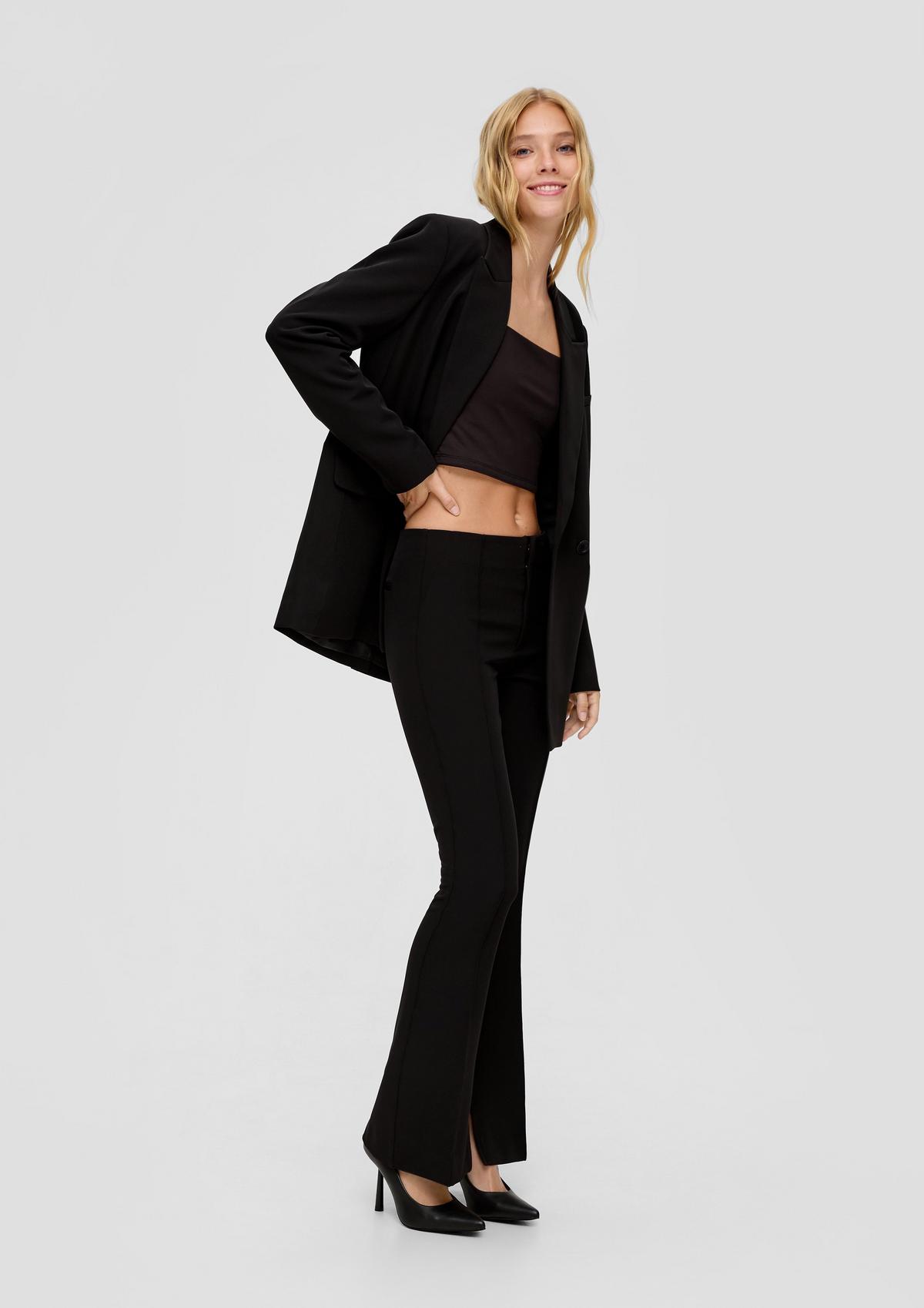 Slim fit: trousers with pintucks