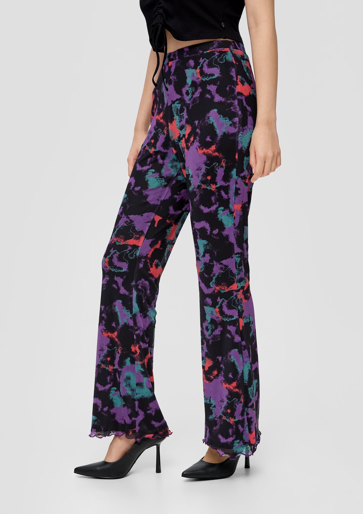 Slim fit: mesh trousers - purple | s.Oliver