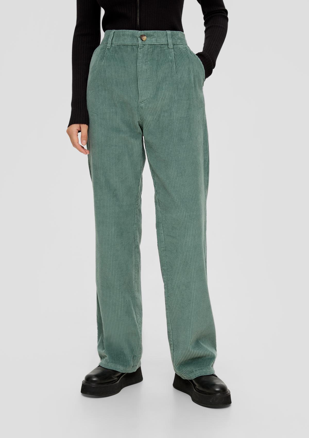 s.Oliver Wide leg: cotton corduroy trousers