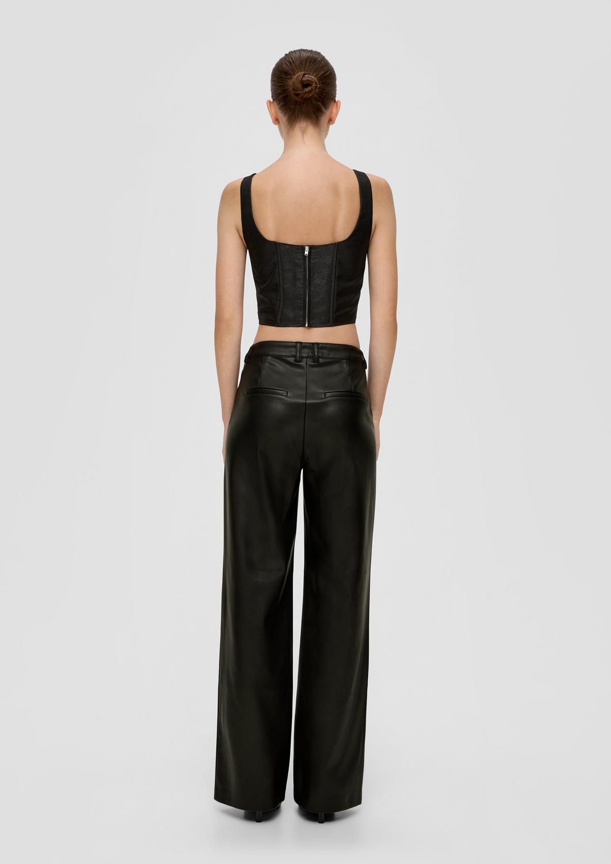 s.Oliver Regular fit: Faux leather trousers | QS x ELIF