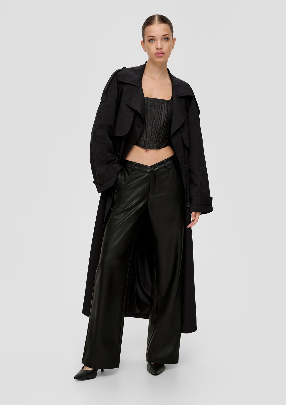 s.Oliver Regular fit: Faux leather trousers | QS x ELIF