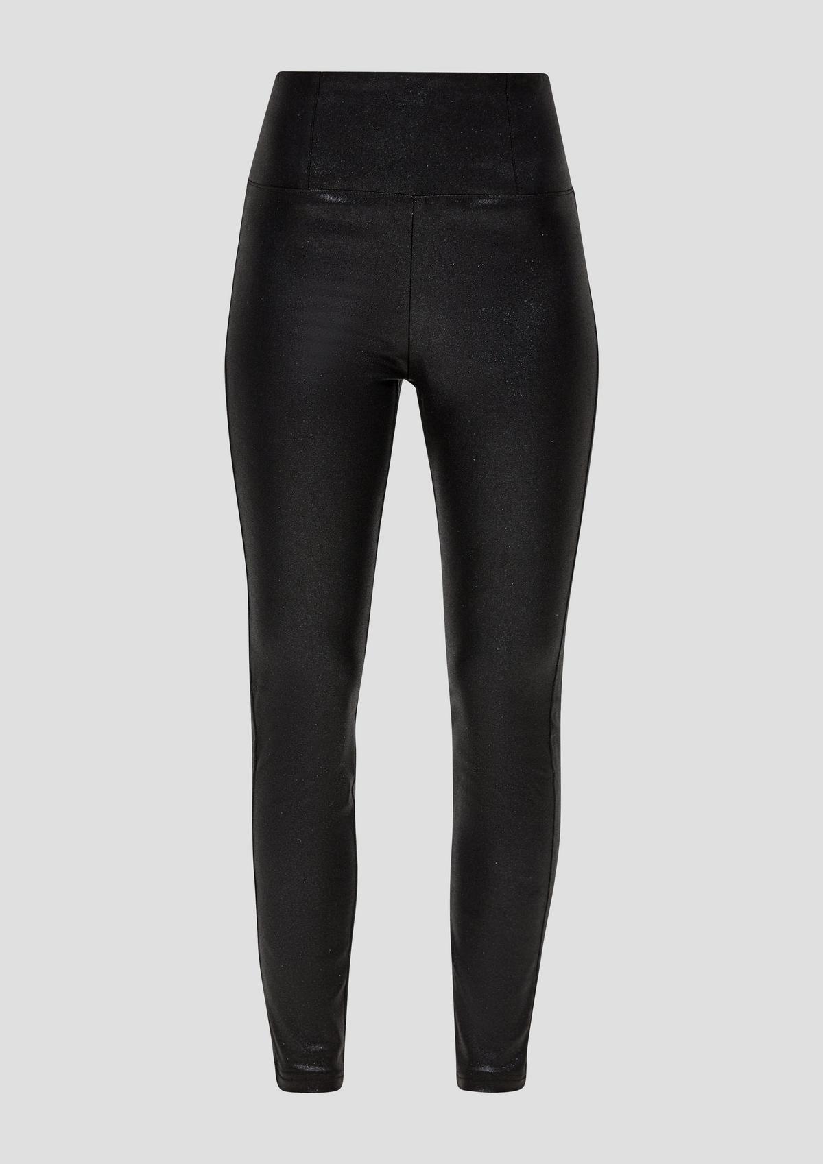 Slim fit: leggings in Elif a glittery x design QS black | 