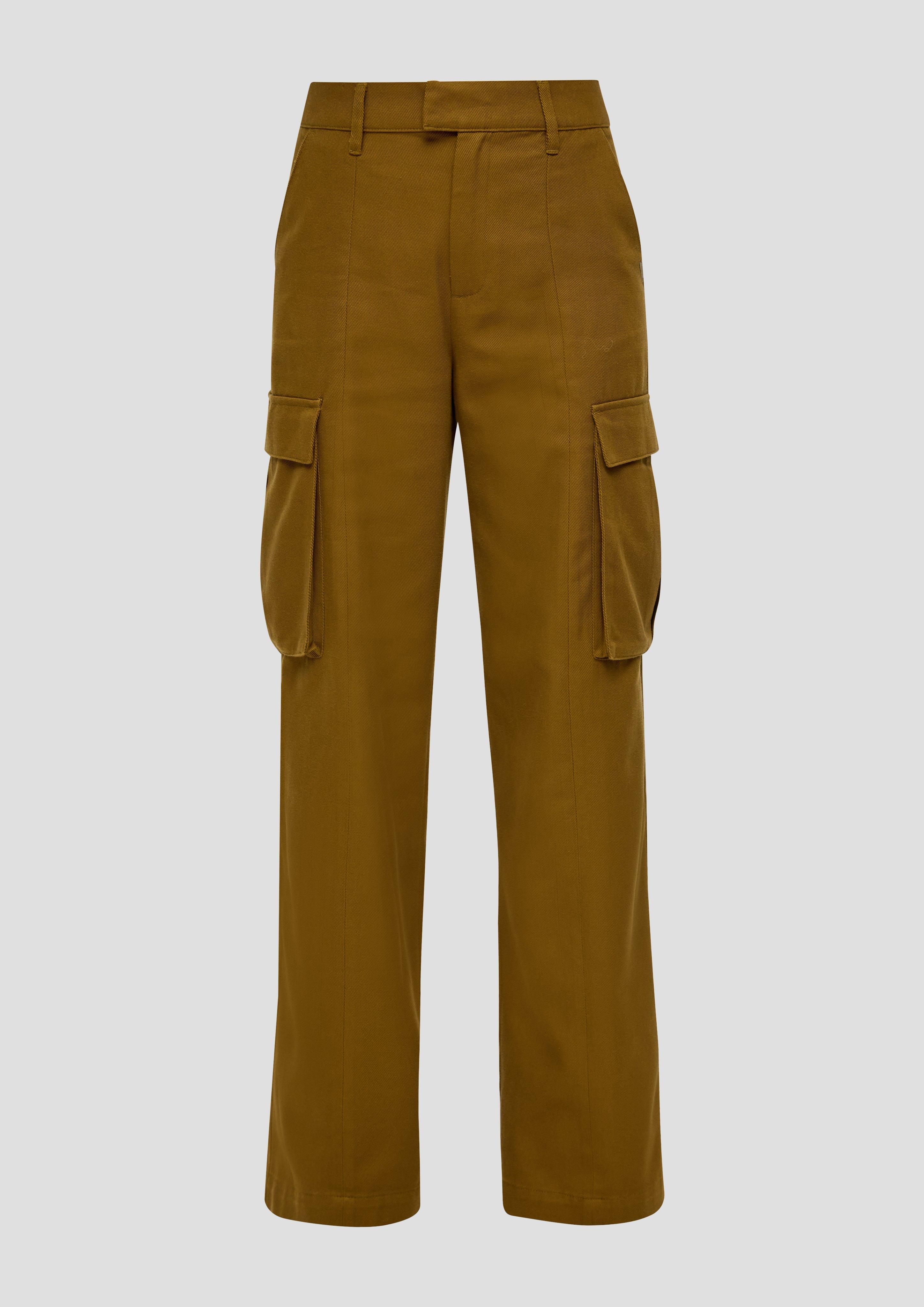 QS - Cargohose in Twill-Qualität, Damen, Grün