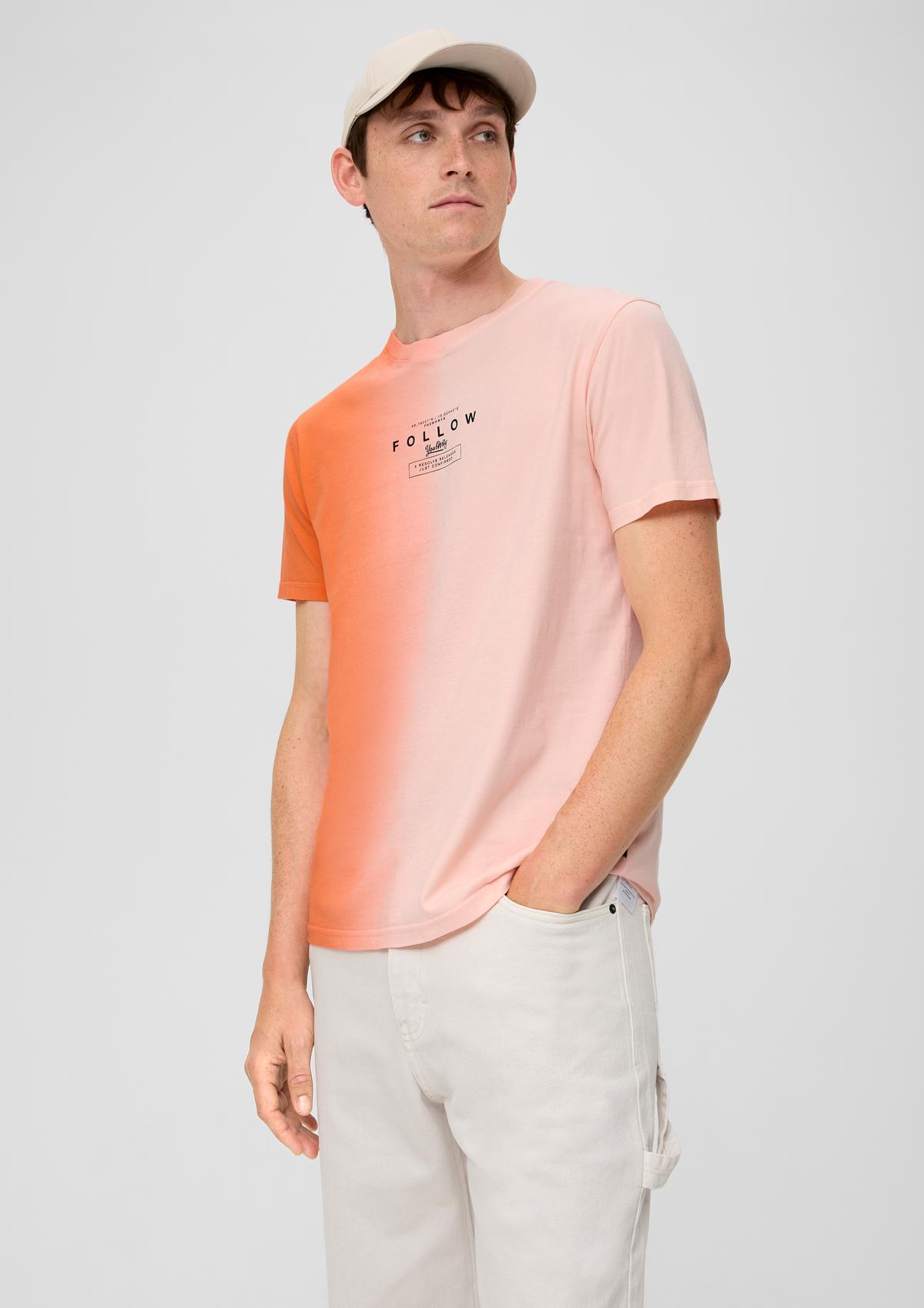 Cotton T-shirt - papaya