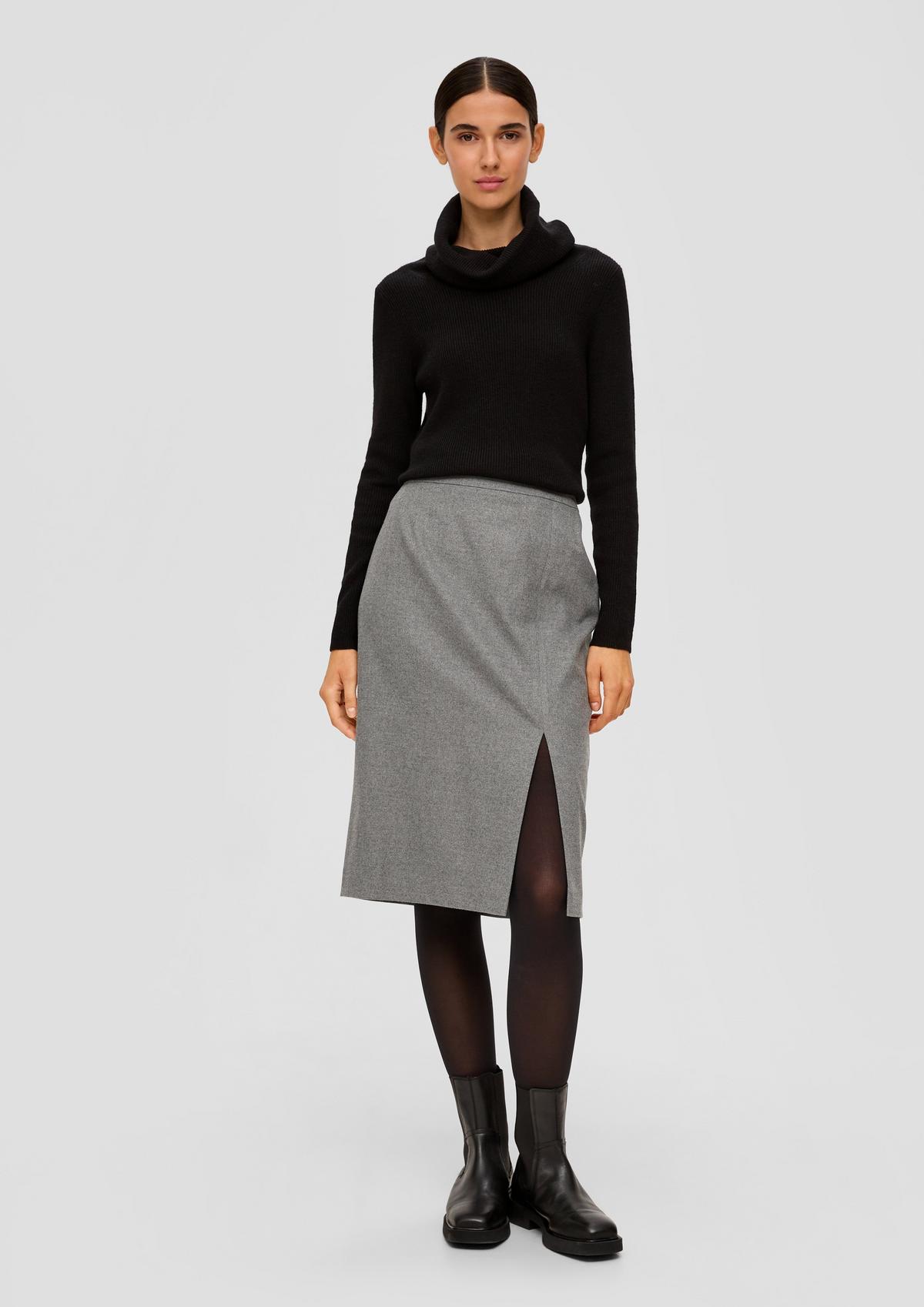 Viscose blend pencil skirt