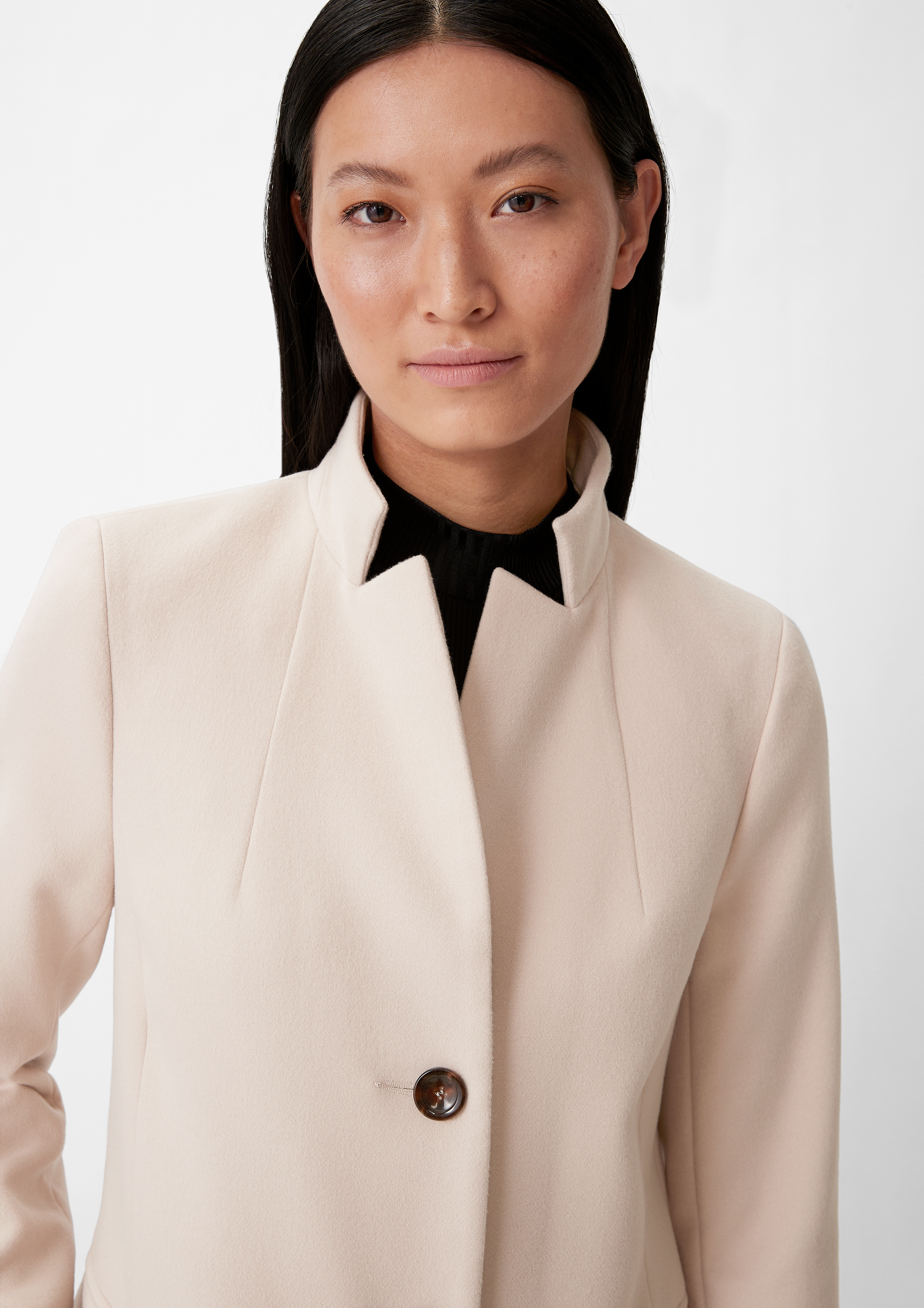 Mantel aus Viskosemix - helles beige | Comma 