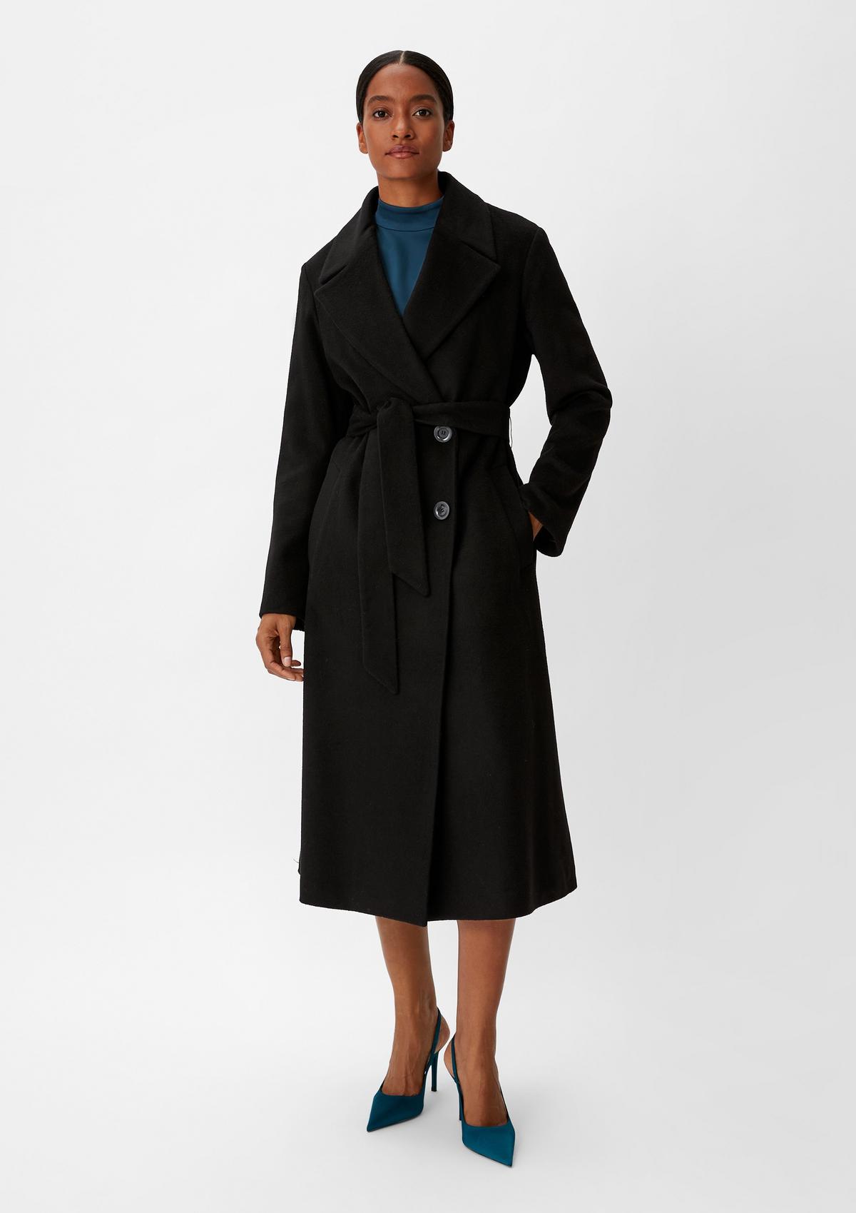 Wool blend coat - black | Comma