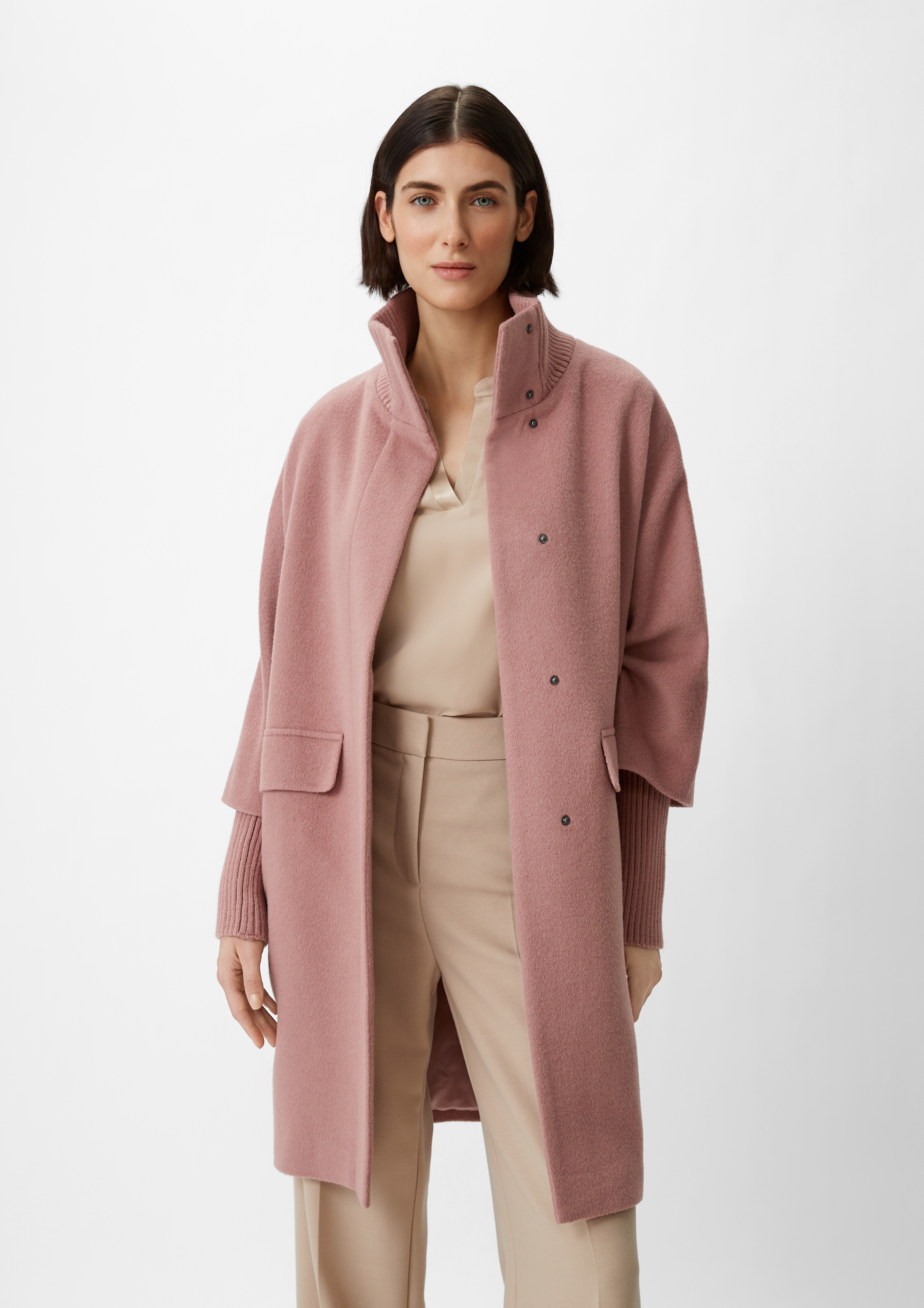 Wool blend coat - Pink | SCAYLE