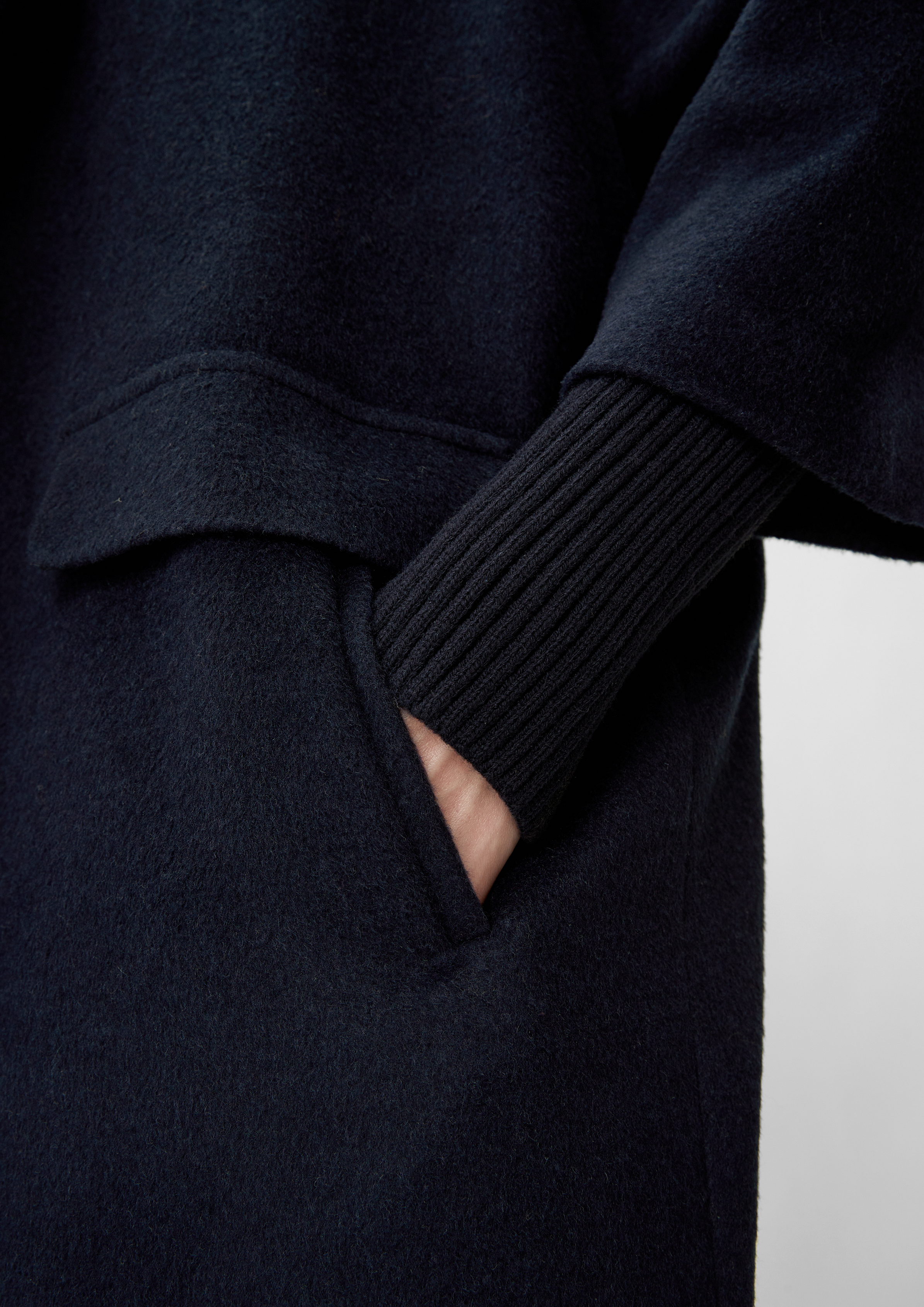 Mantel aus Wollmix - navy | Comma 
