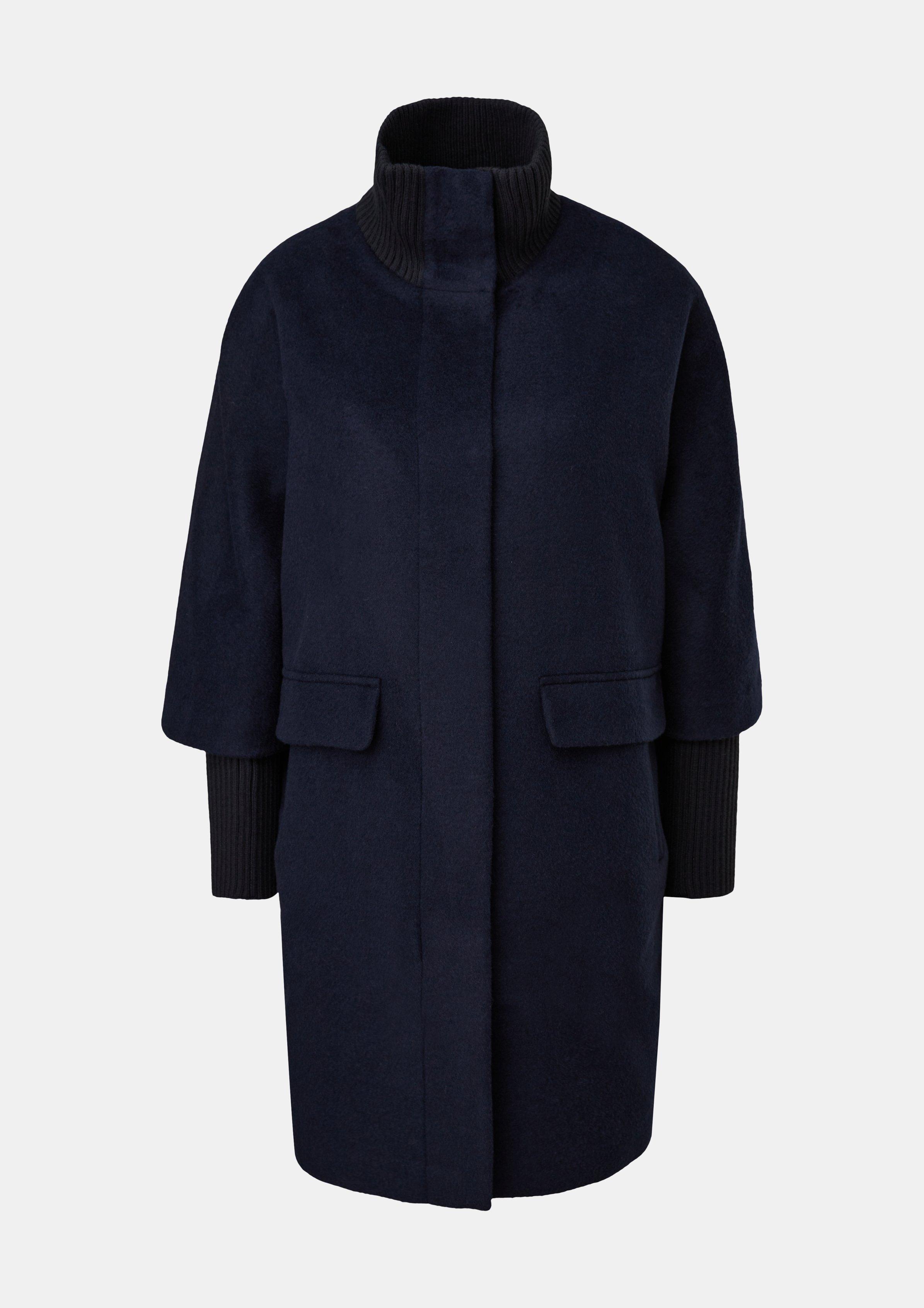 Mantel aus Wollmix - navy | Comma 