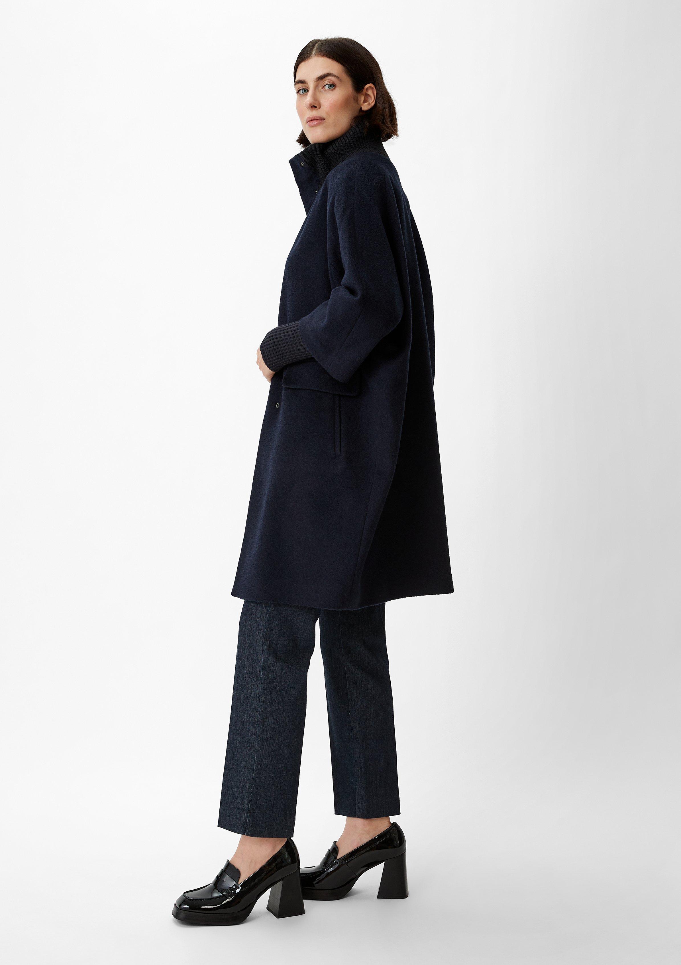 Mantel aus Wollmix - navy | Comma 