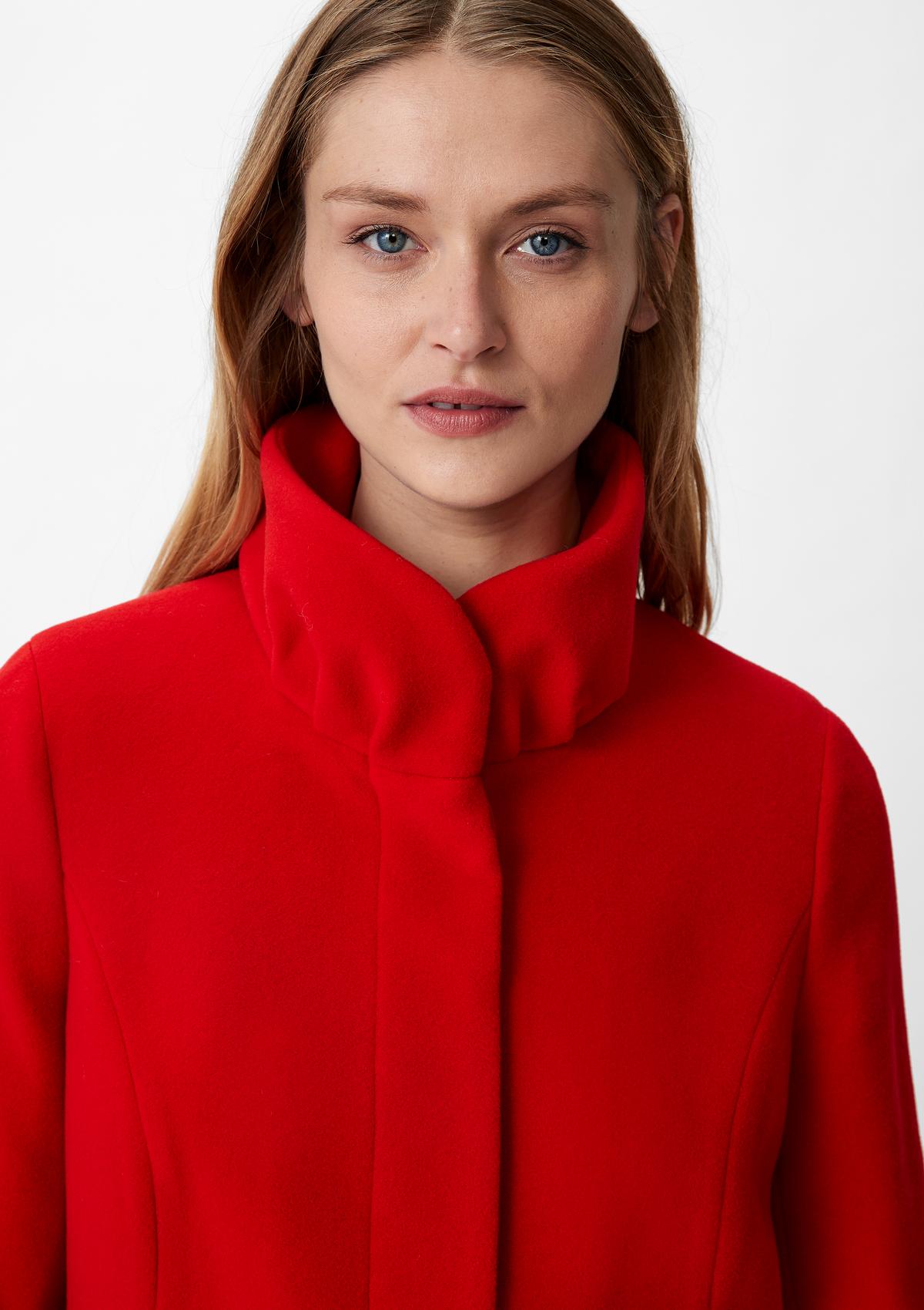 Cashmere and wool blend coat - red chilli | Comma