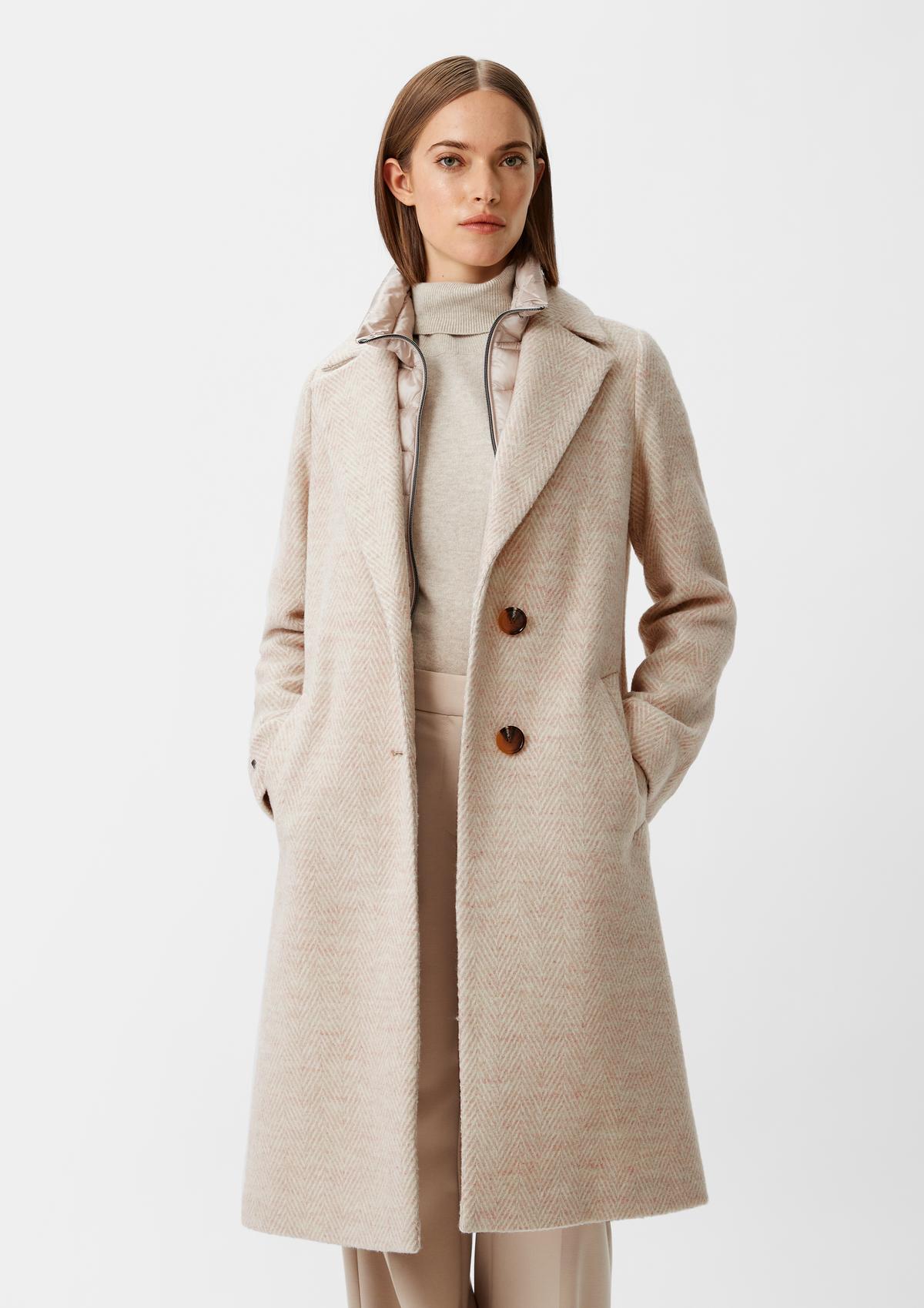 comma Wool blend coat with fixed insert