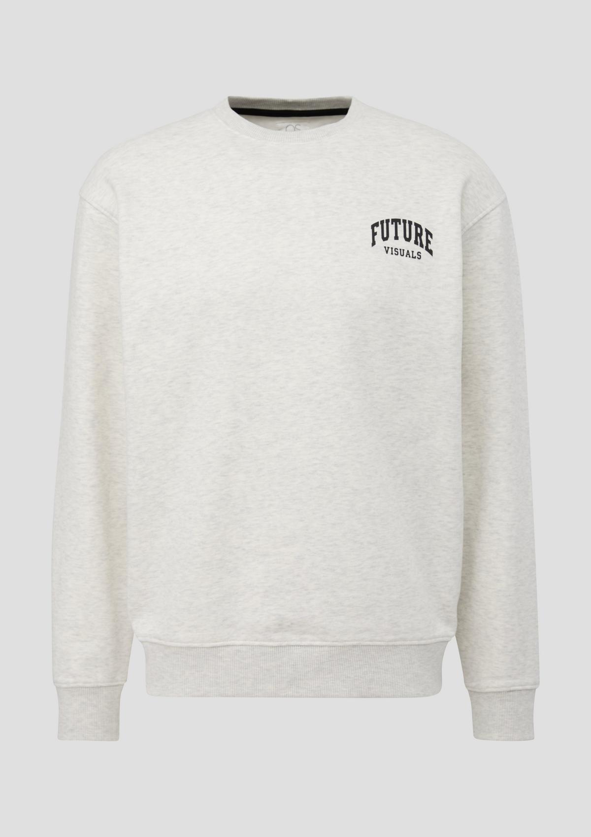 Sweatshirt with a large back print - white