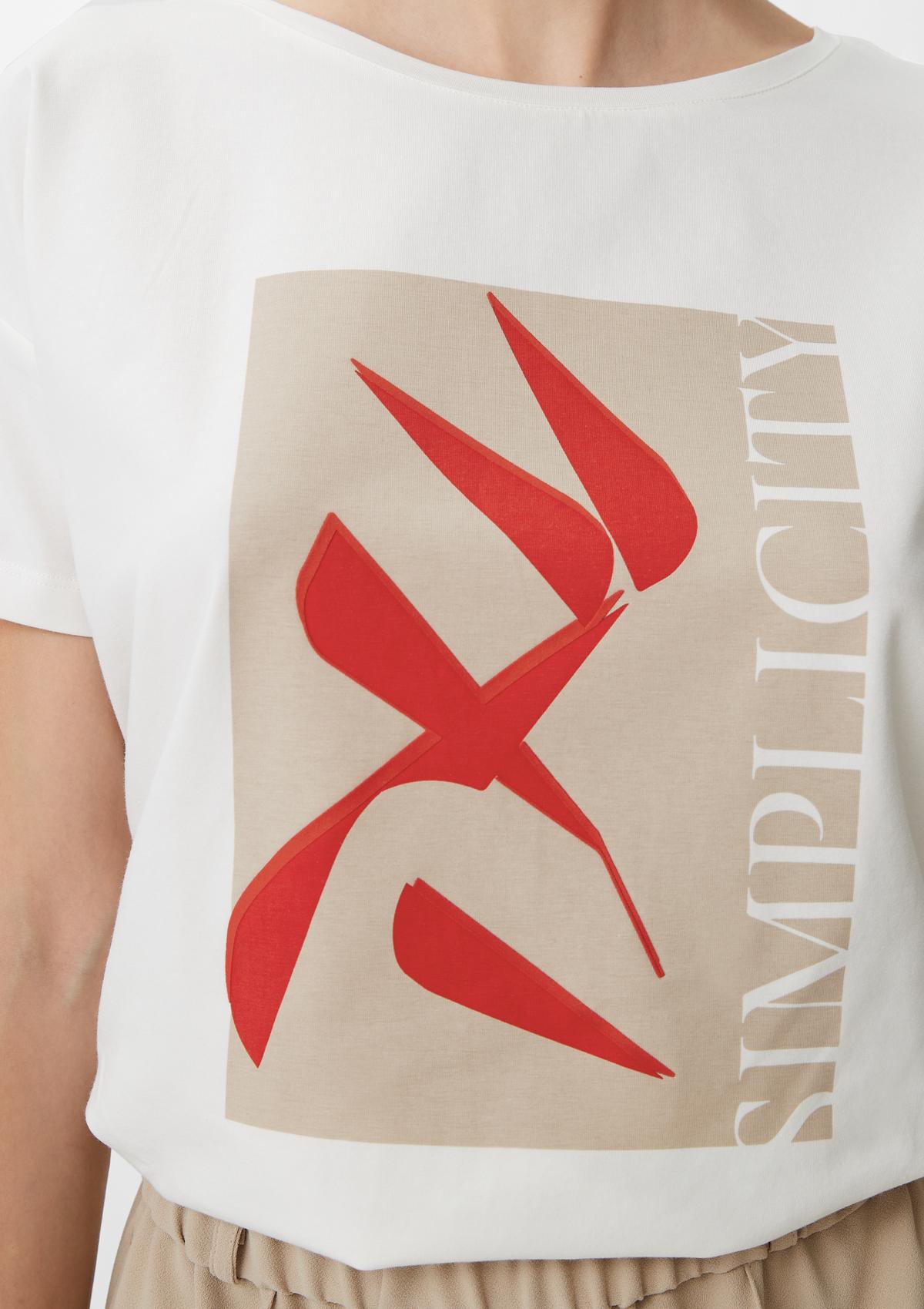 weiß - Frontprint Comma | T-Shirt mit
