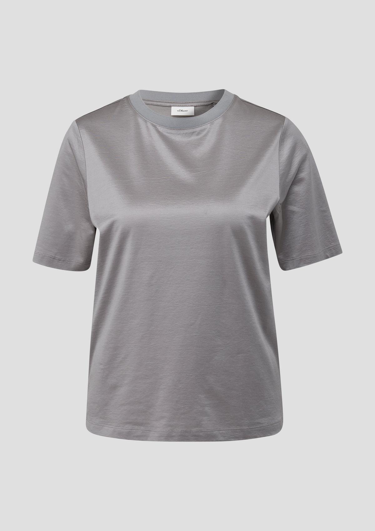 s.Oliver T-shirt en viscose mélangée brillante