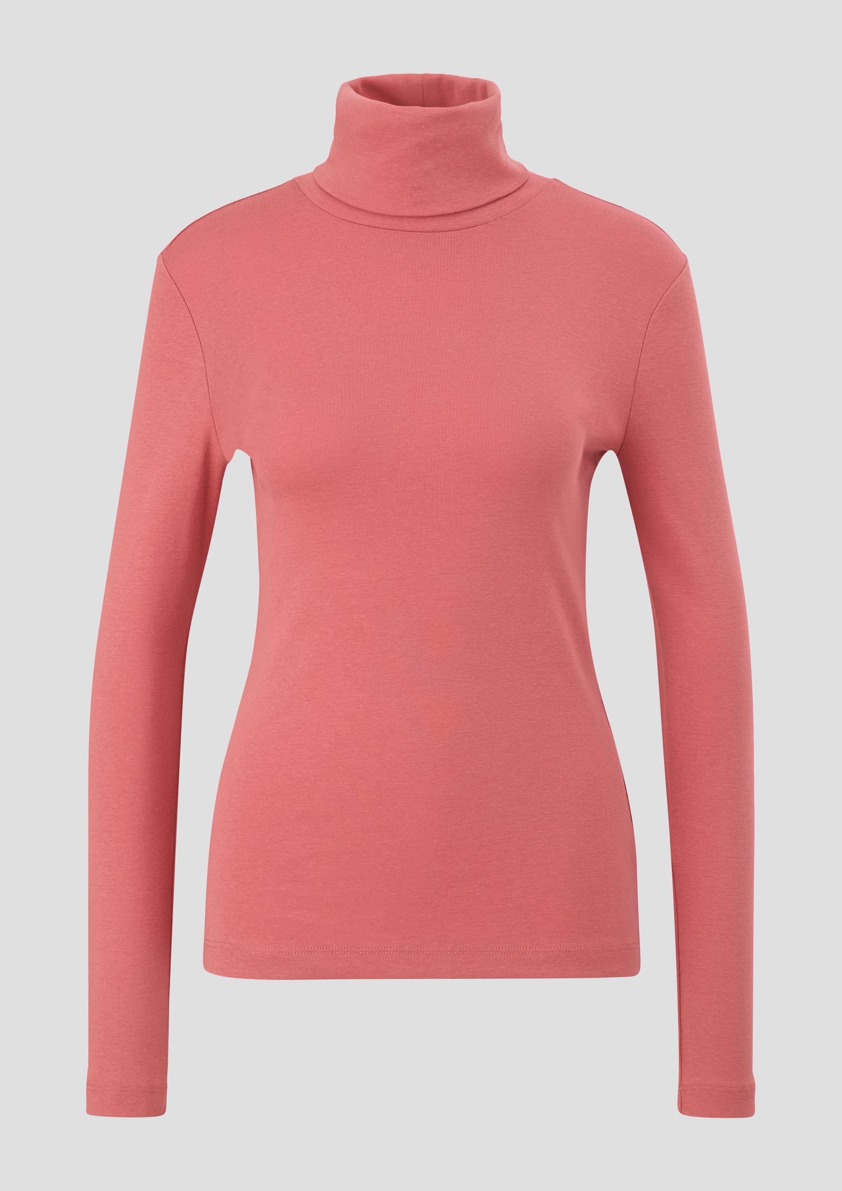 QS - Longsleeve mit Turtleneck, Damen, Rosa