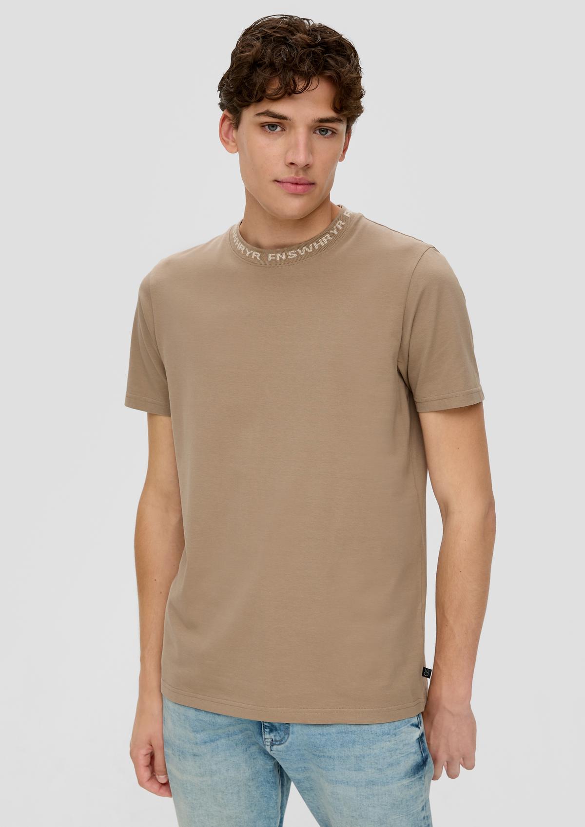Bavlnené tričko s rebrovaným lemom