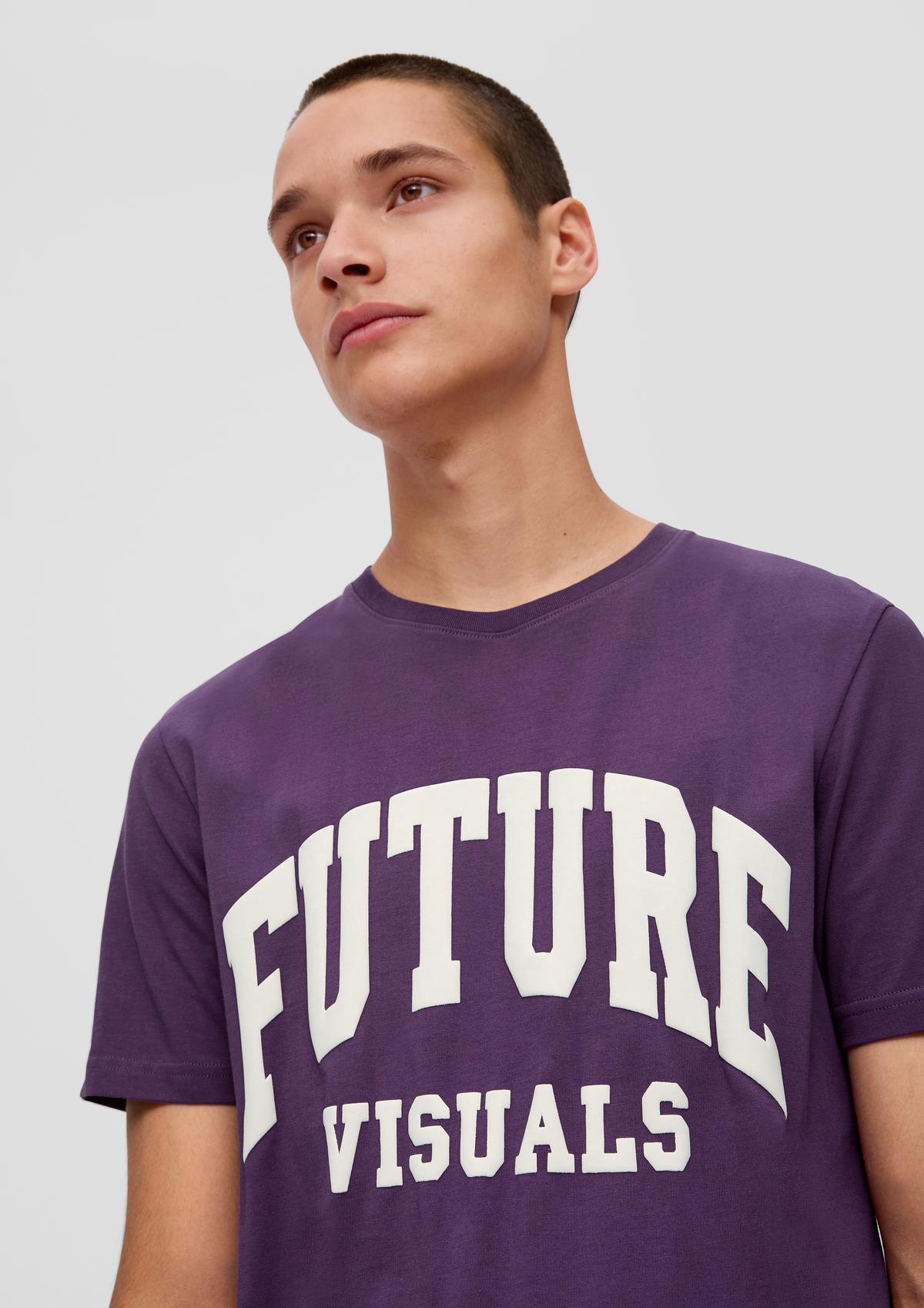 T-shirt with rubberised printed lettering - offwhite | T-Shirts