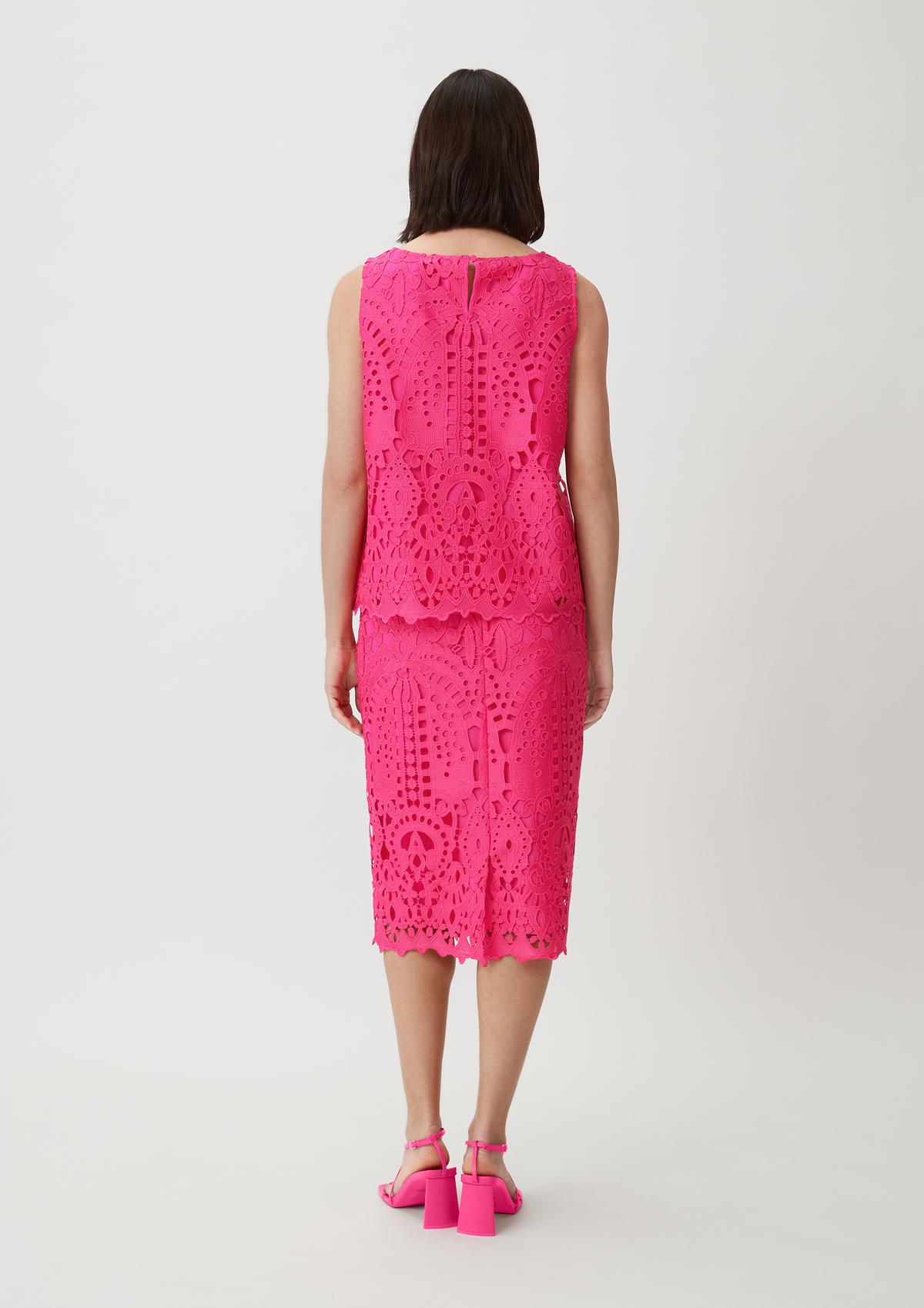 Blusentop aus Broderie Anglaise - | pink Comma