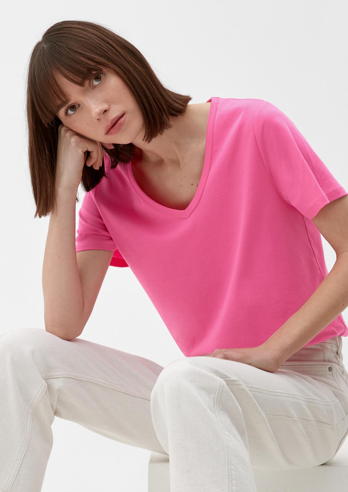 Cotton-jersey T-shirt - pink