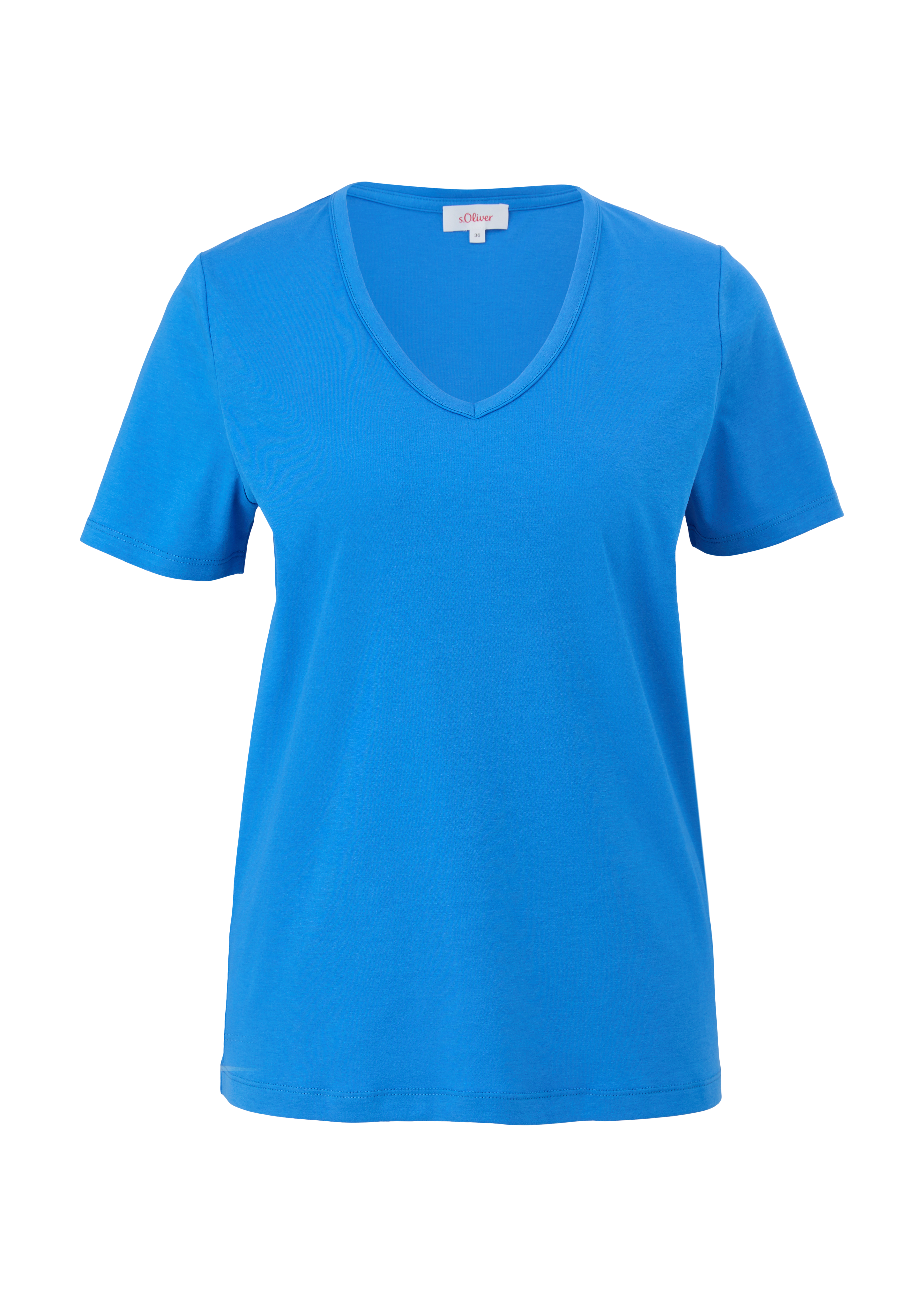 s.Oliver - T-Shirt aus Baumwolljersey, Damen, blau