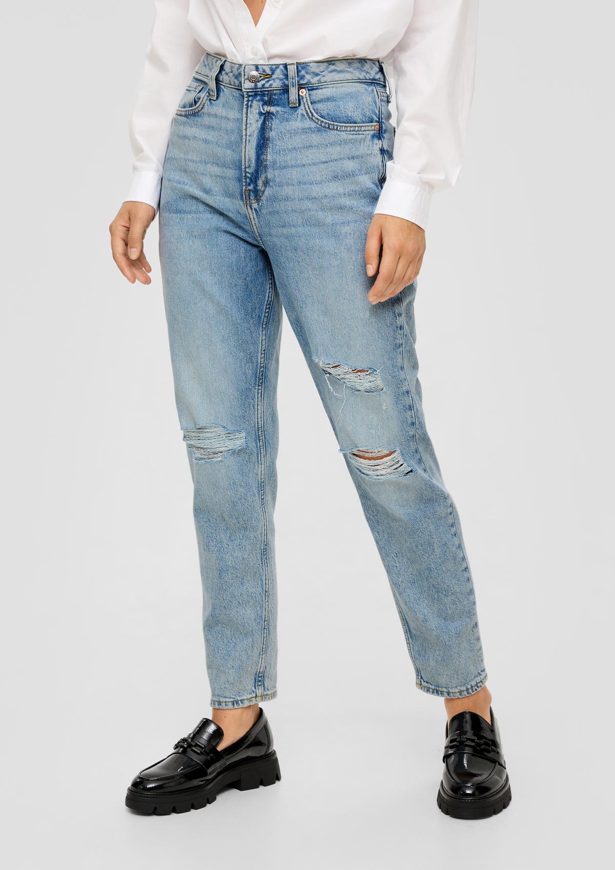 s.Oliver Jeans hlače dolžine do gležnjev Mom/kroj Relaxed Fit/High Rise/Tapered Leg