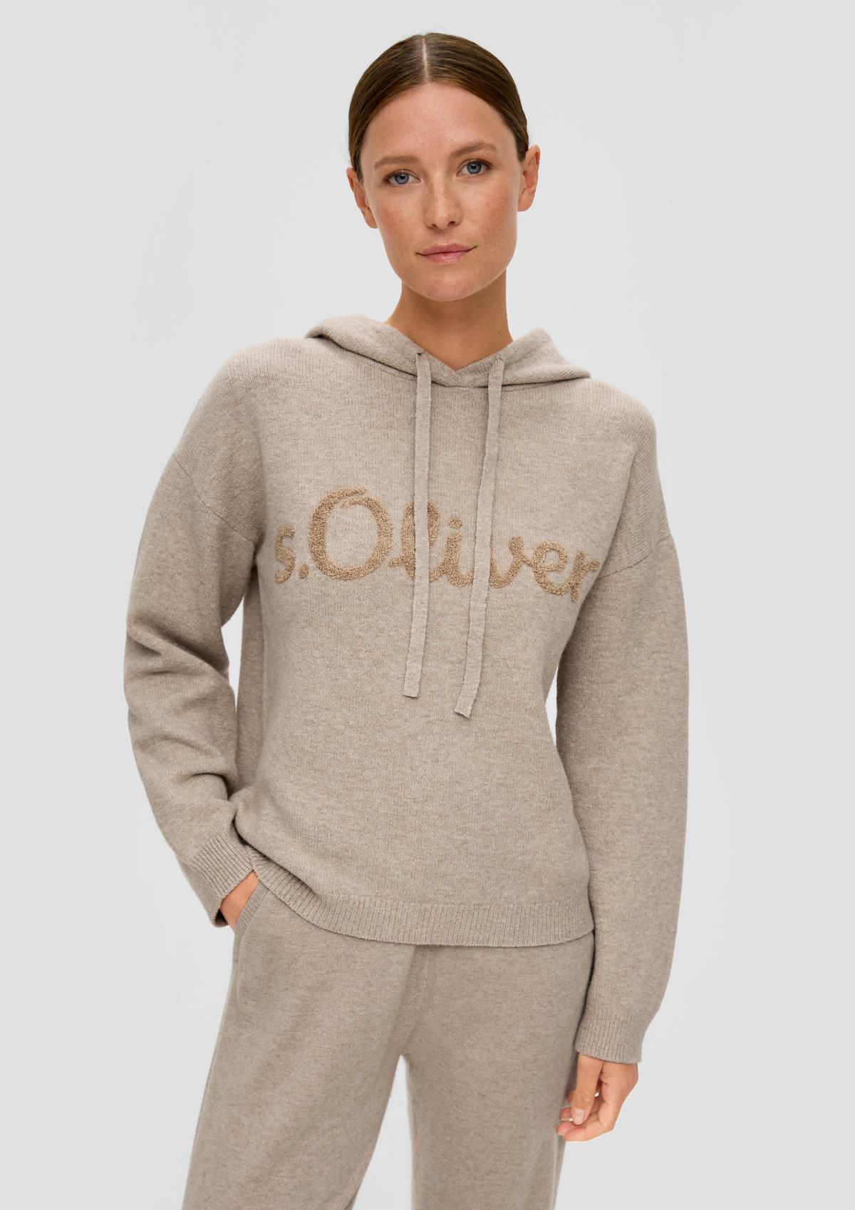 s.Oliver Wool blend knitted hoodie