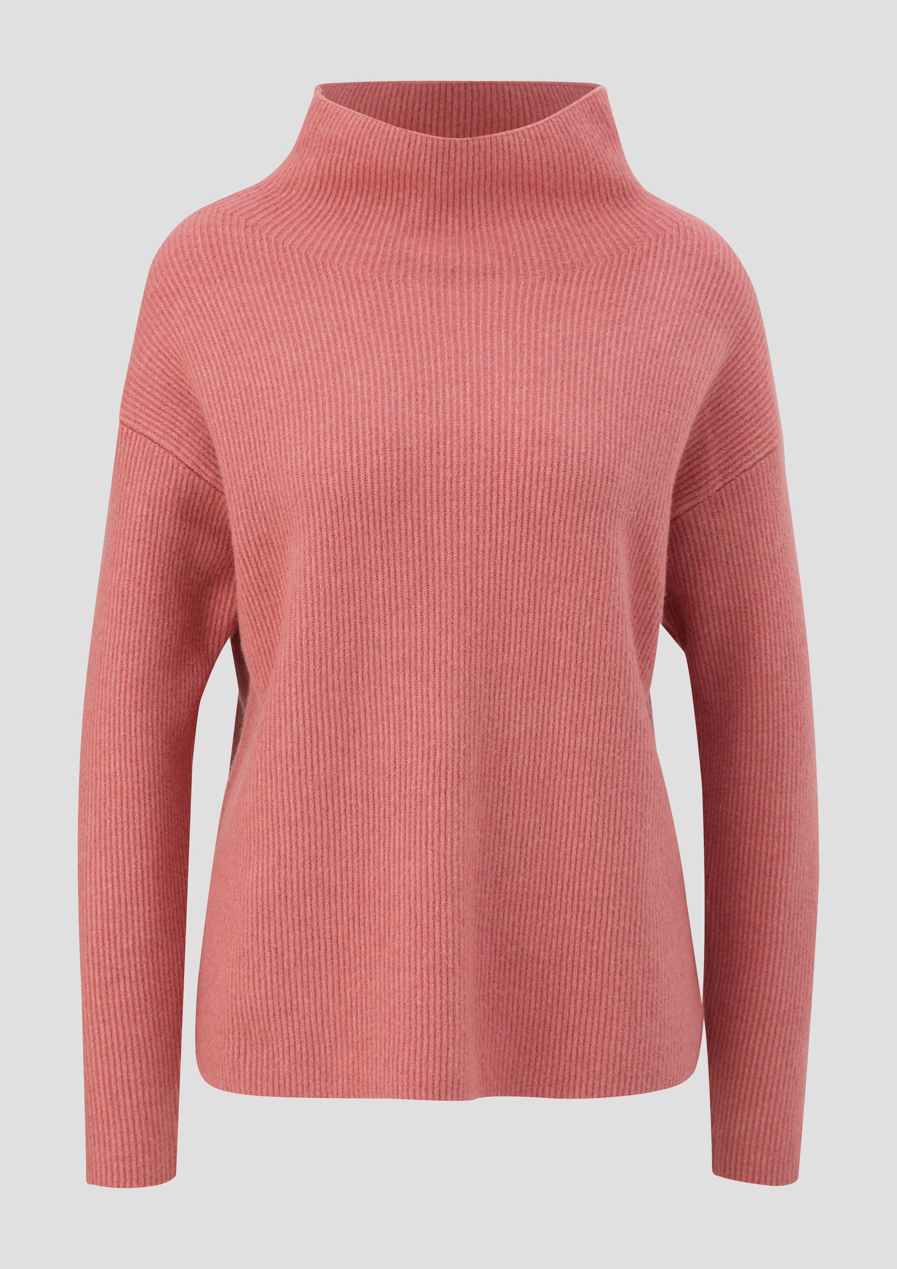 s.Oliver - Pullover in Rippstrick-Qualität, Damen, orange|pink