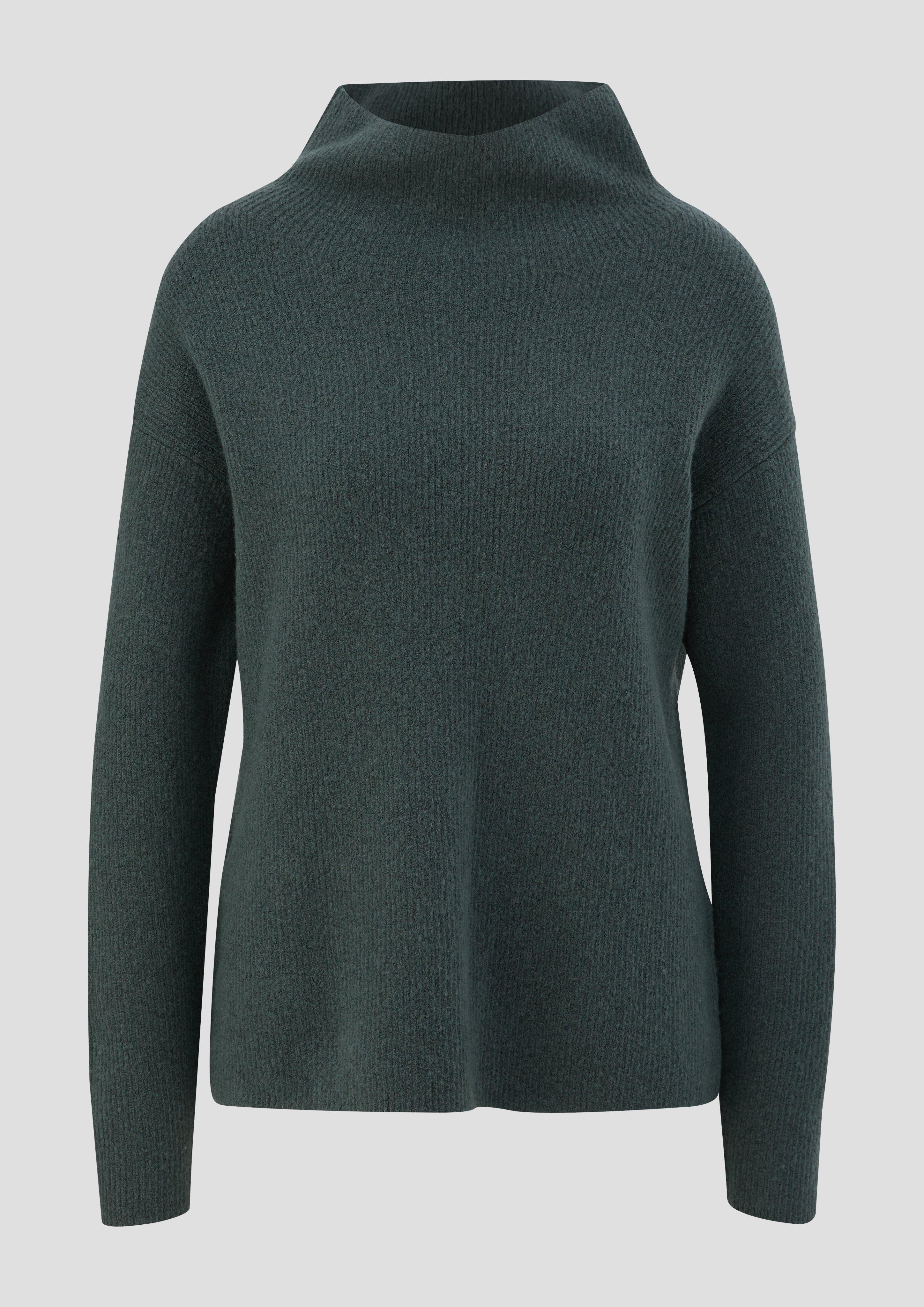 s.Oliver - Pullover in Rippstrick-Qualität, Damen, grün