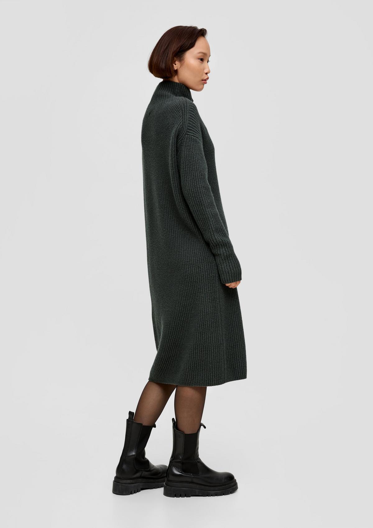 s.Oliver Knitted dress with a stand-up collar