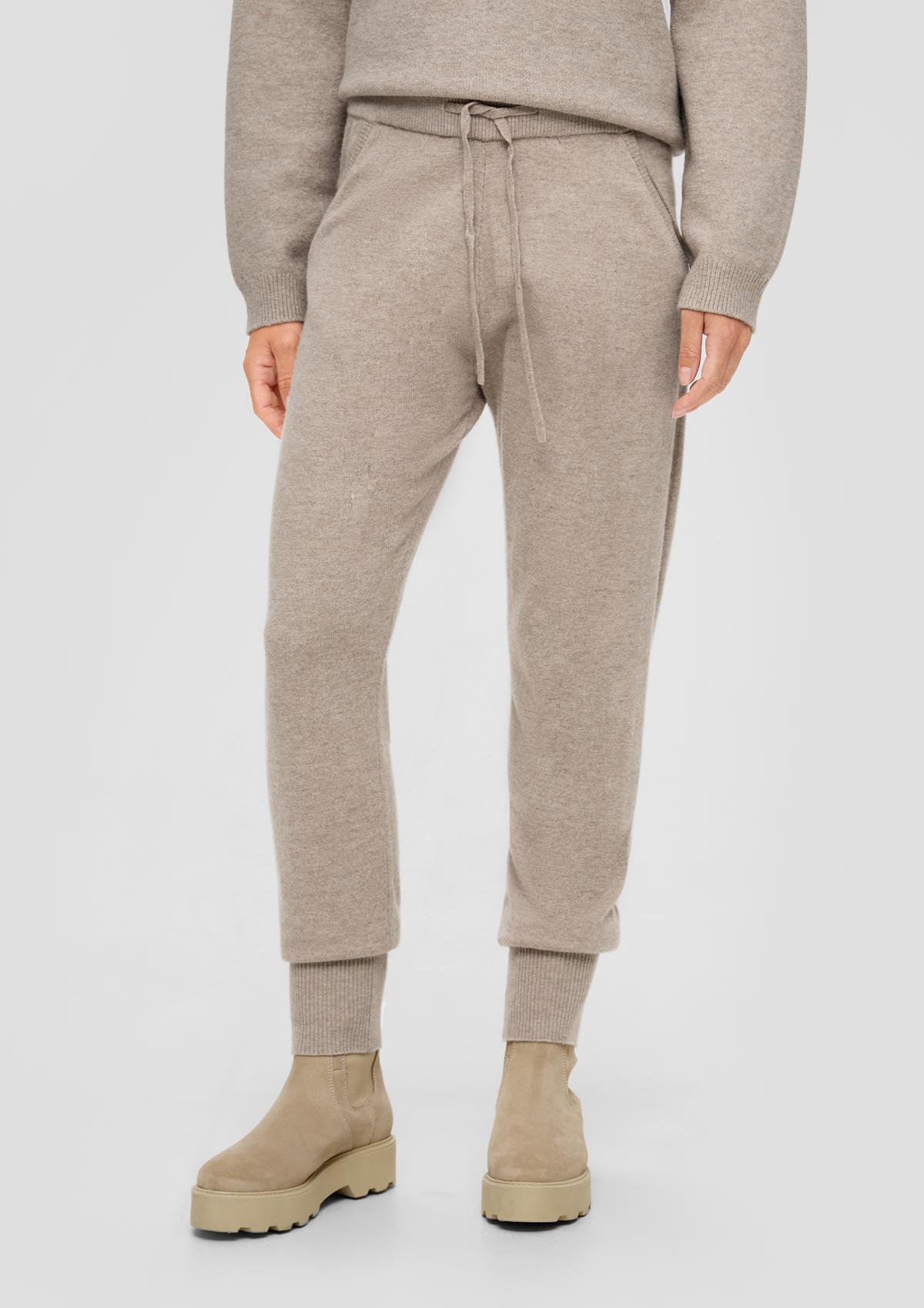s.Oliver Wool blend knitted trousers