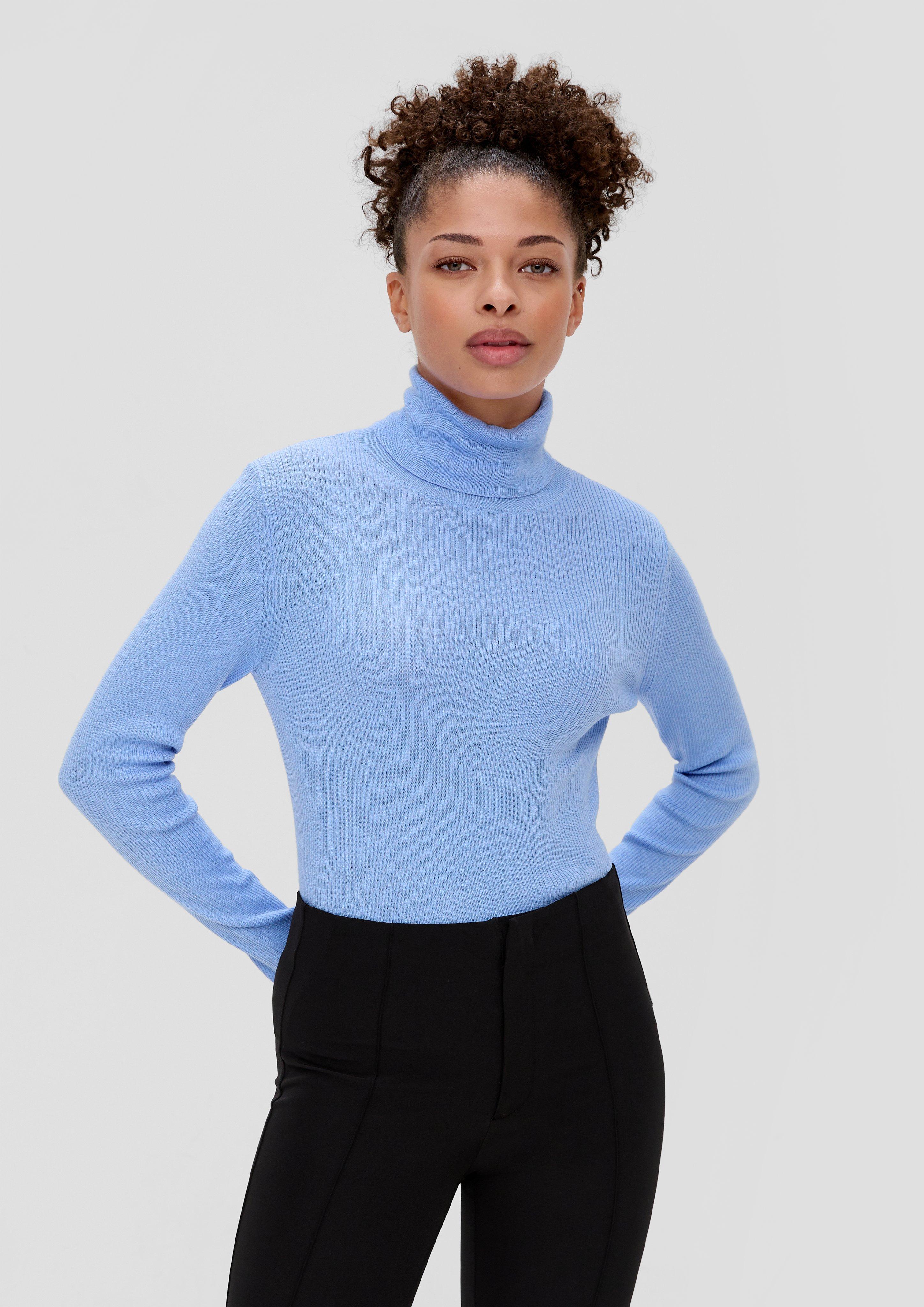 Rollkragenpullover aus Feinstrick - vanille | s.Oliver