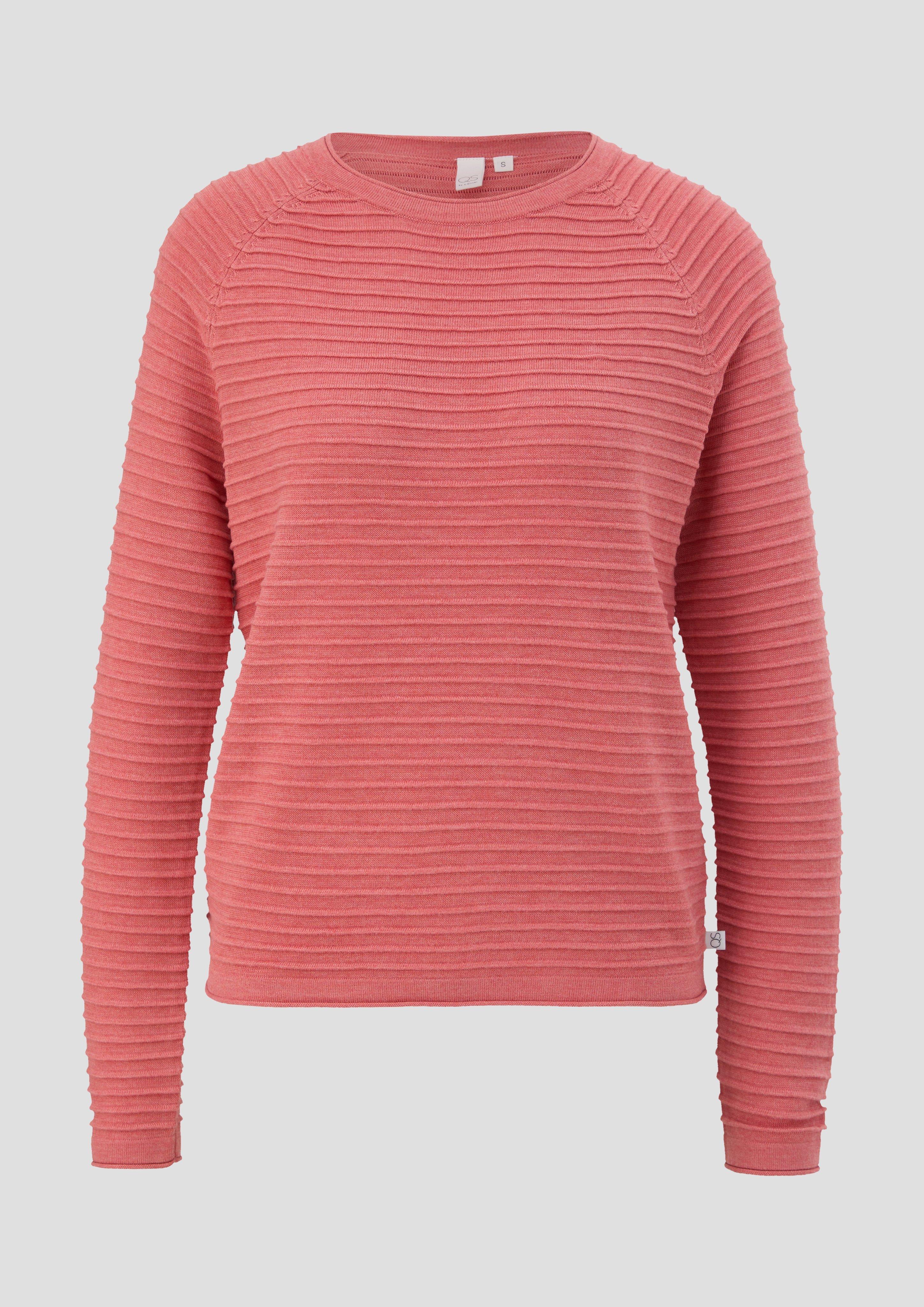 QS - Pullover aus Viskosemix, Damen, Orange