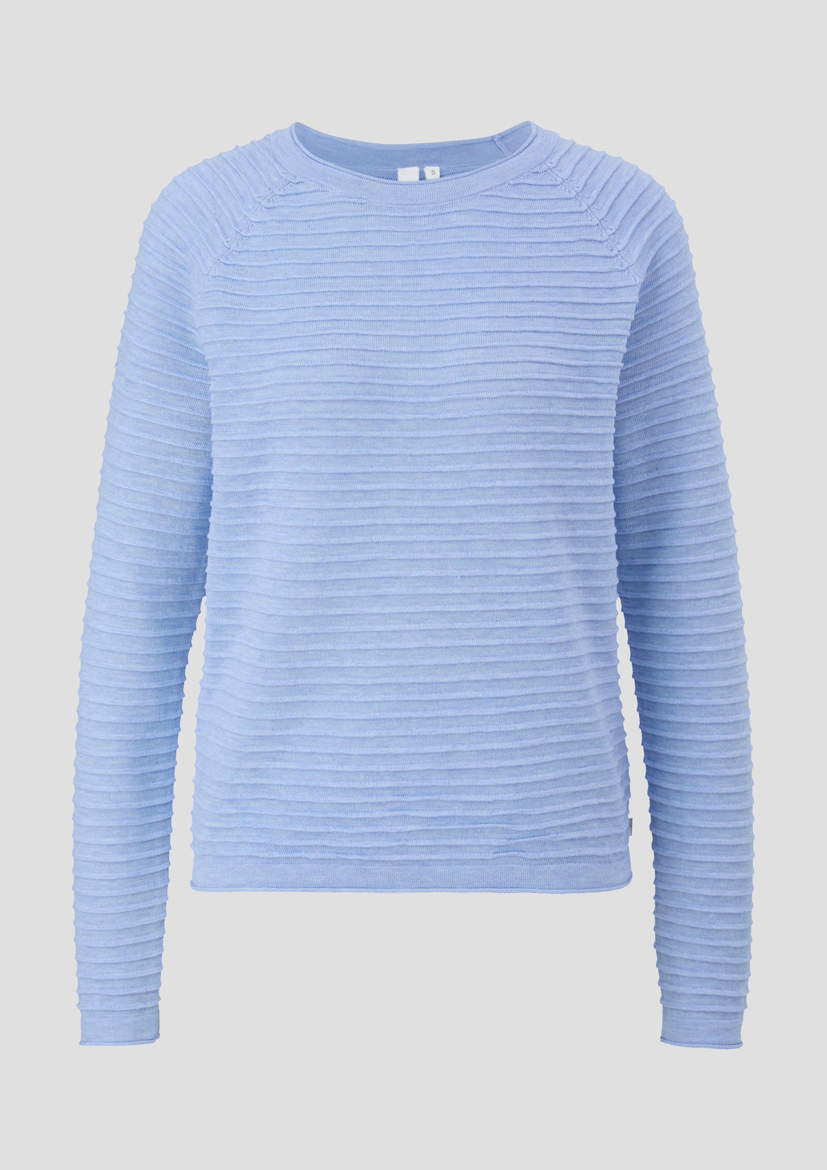 QS - Pullover aus Viskosemix, Damen, blau