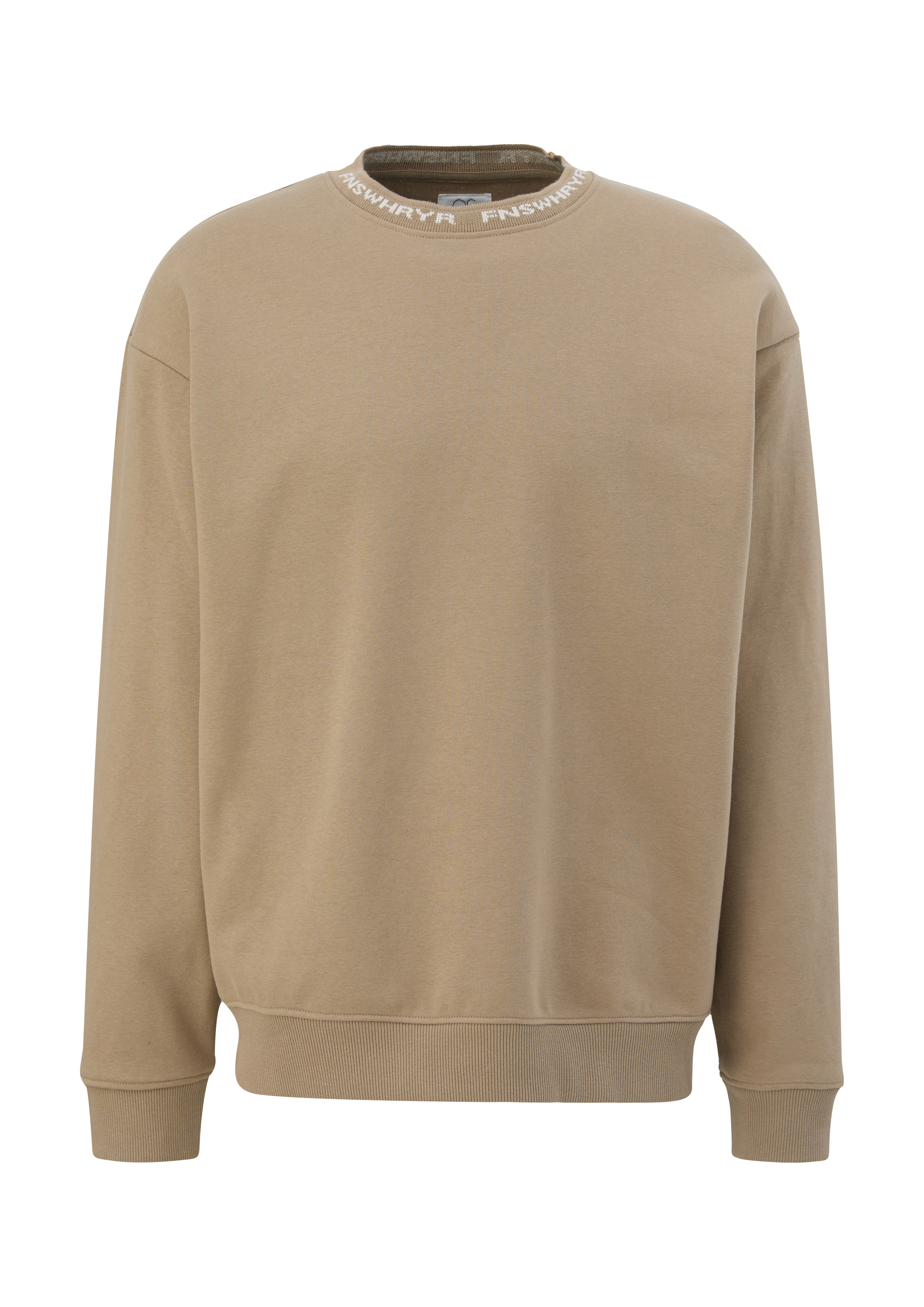 QS - Sweatshirt mit Jacquard-Blende, Herren, braun