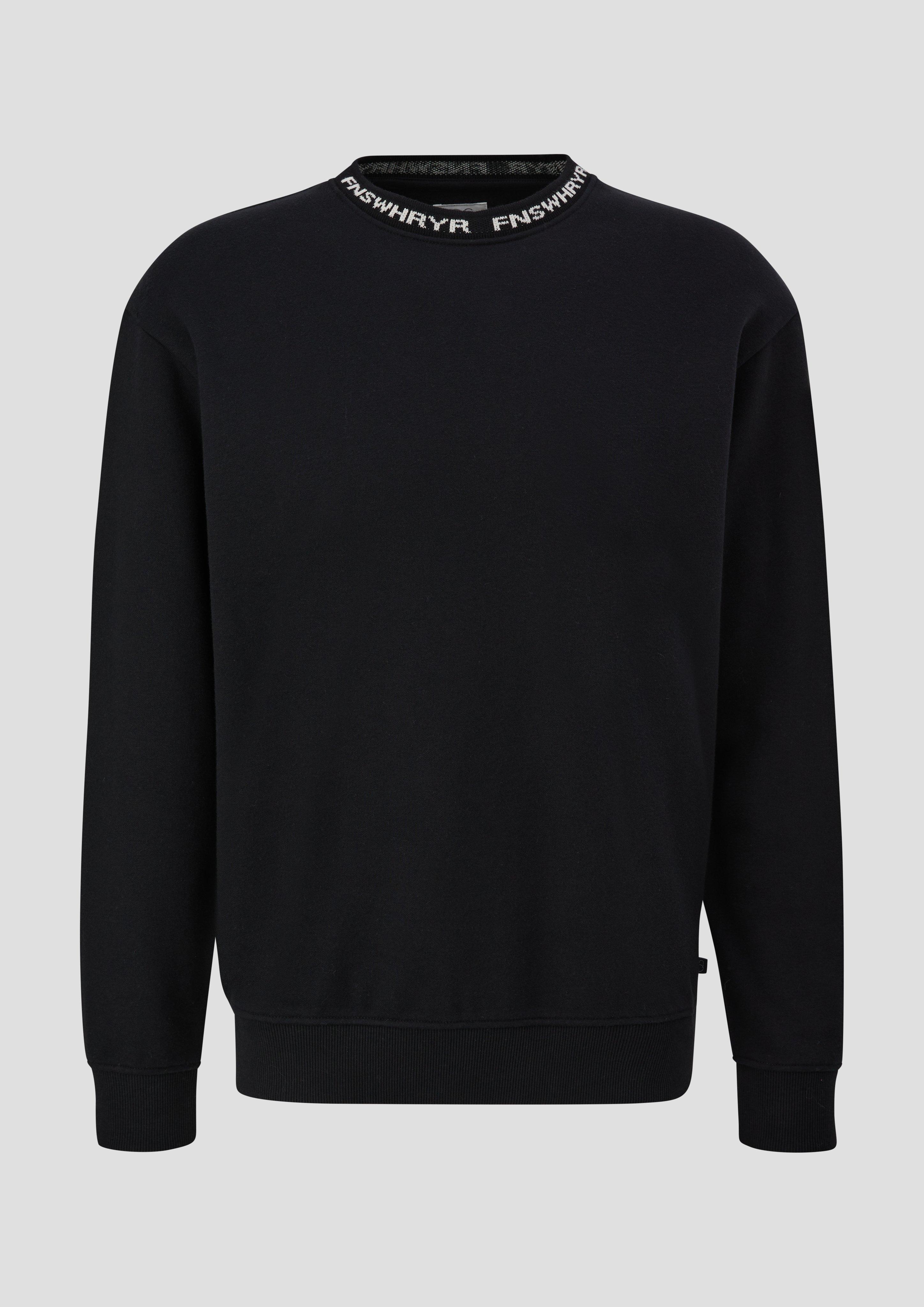 s.Oliver Sweatshirt mit Jacquard-Blende