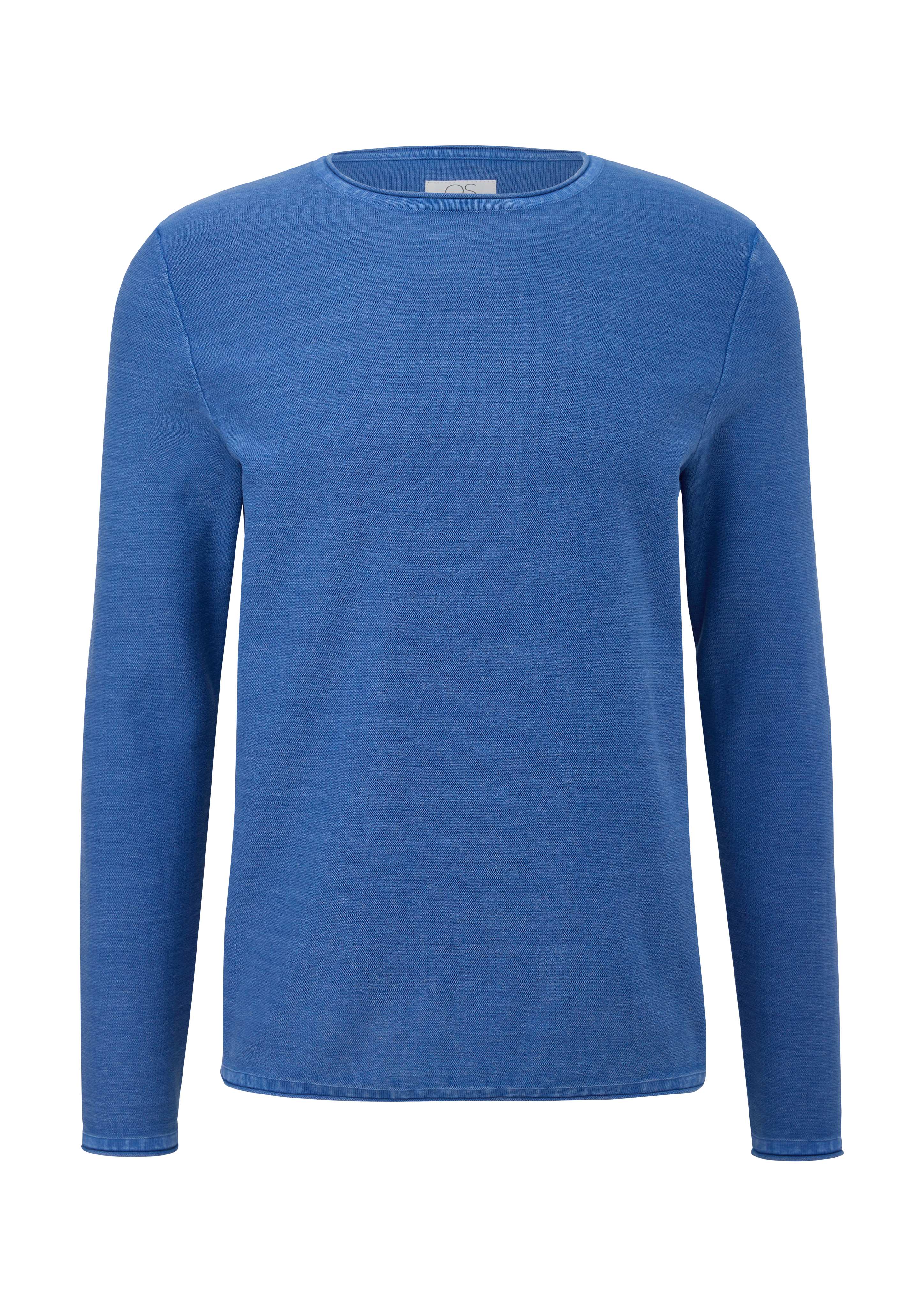 QS - Pullover mit Garment Dye, Herren, blau