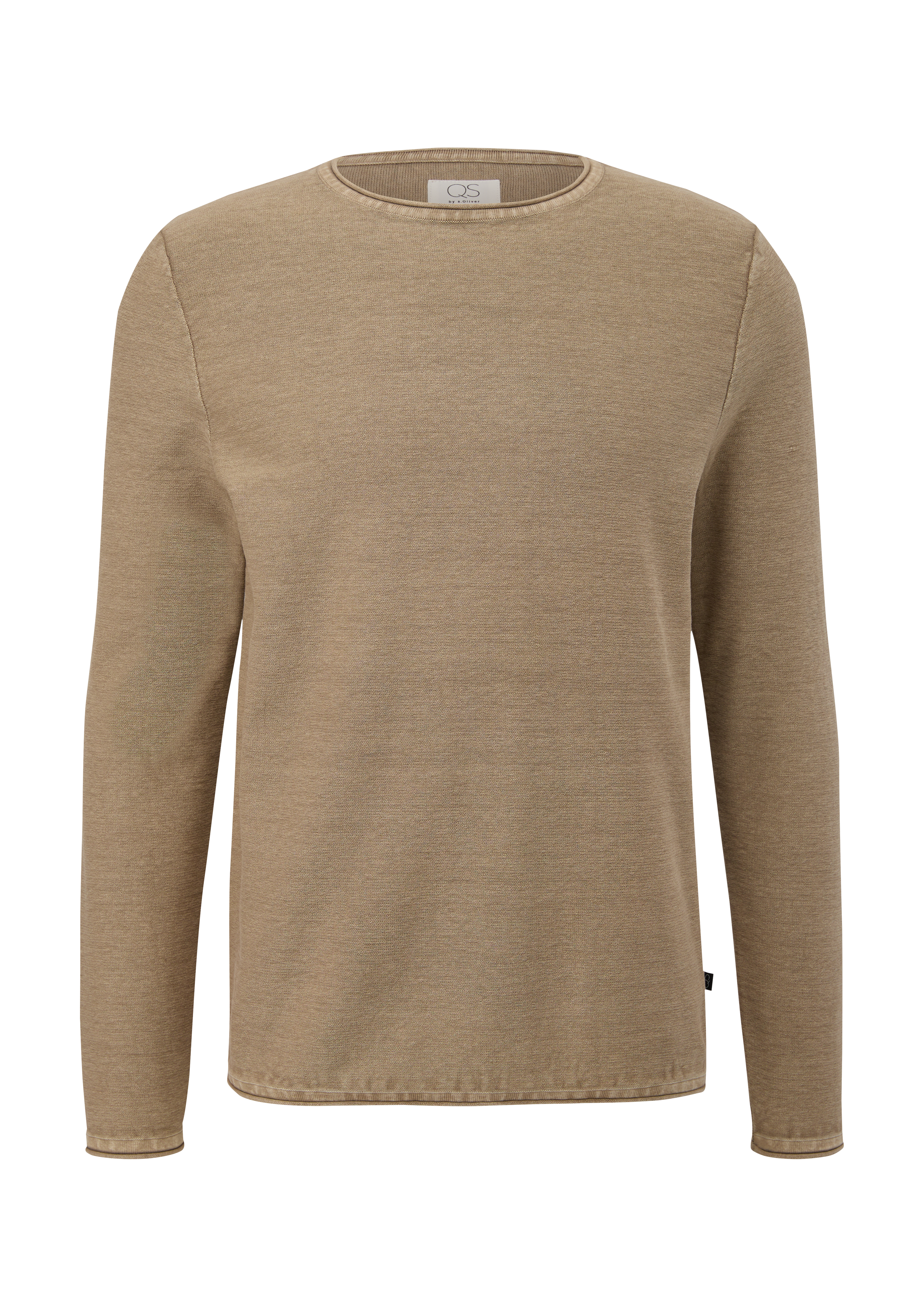 QS - Pullover mit Garment Dye, Herren, braun