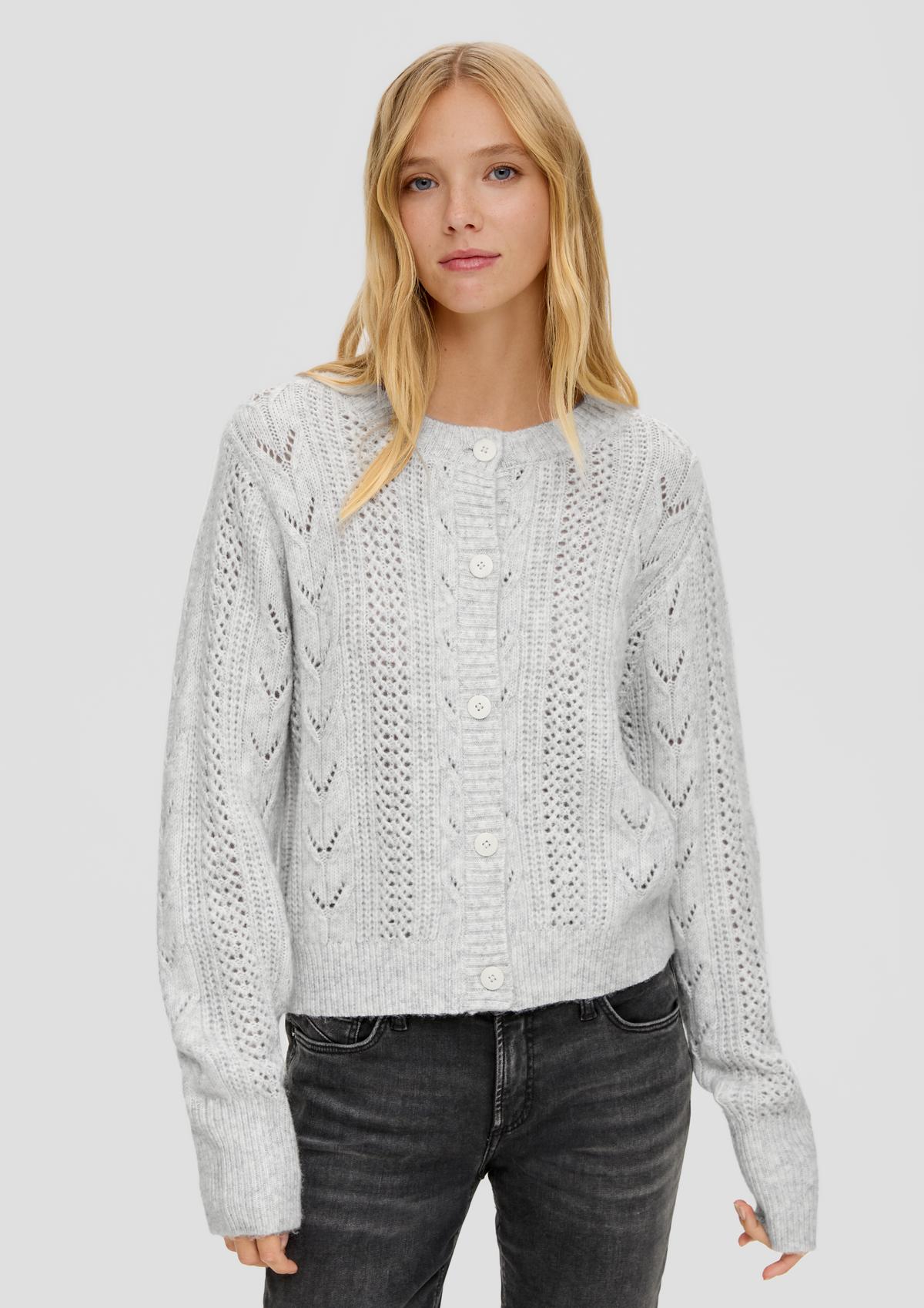 s.Oliver Cardigan with a knit pattern