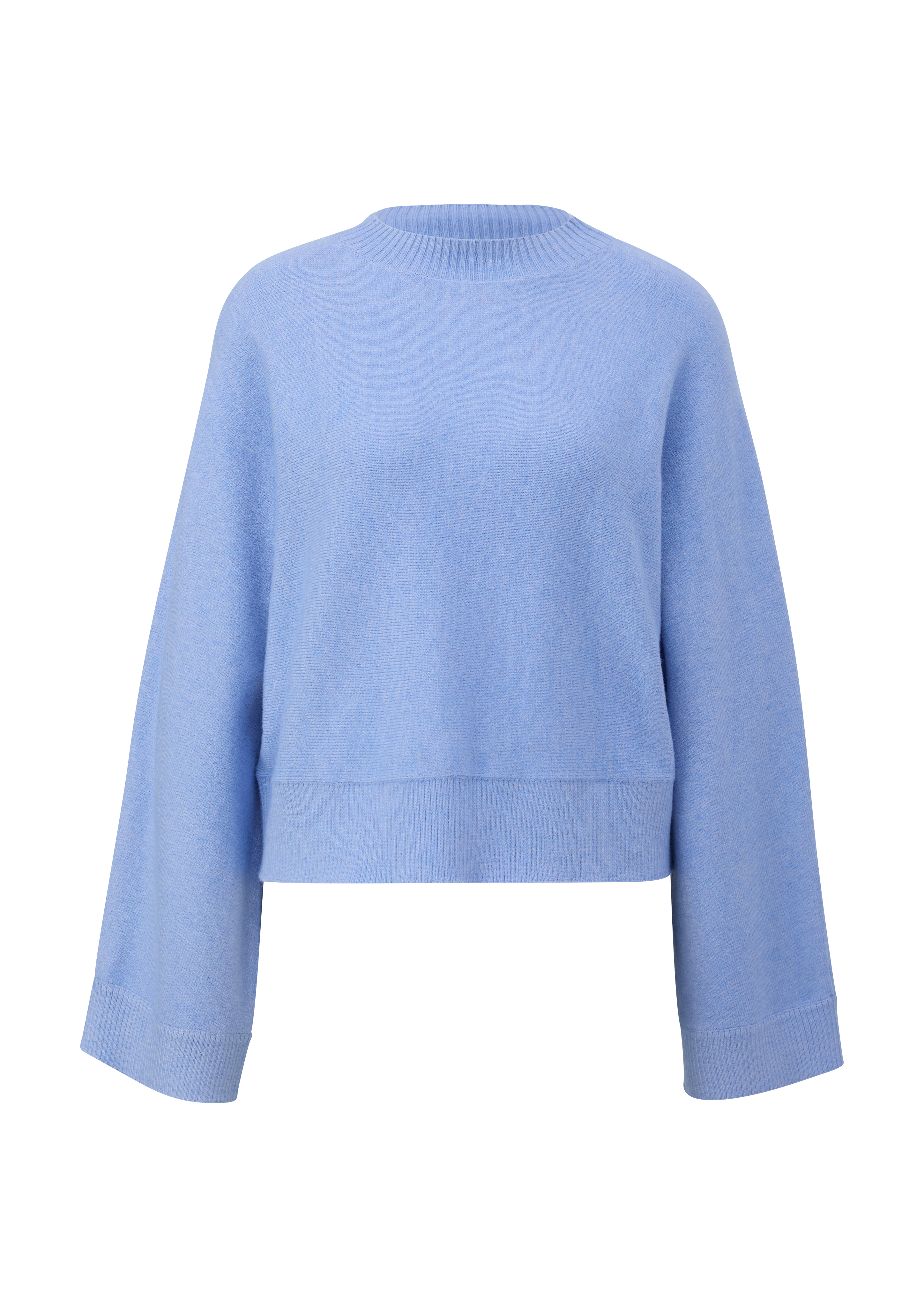 QS - Boxy Strickpullover mit weitem Ärmel, Damen, blau