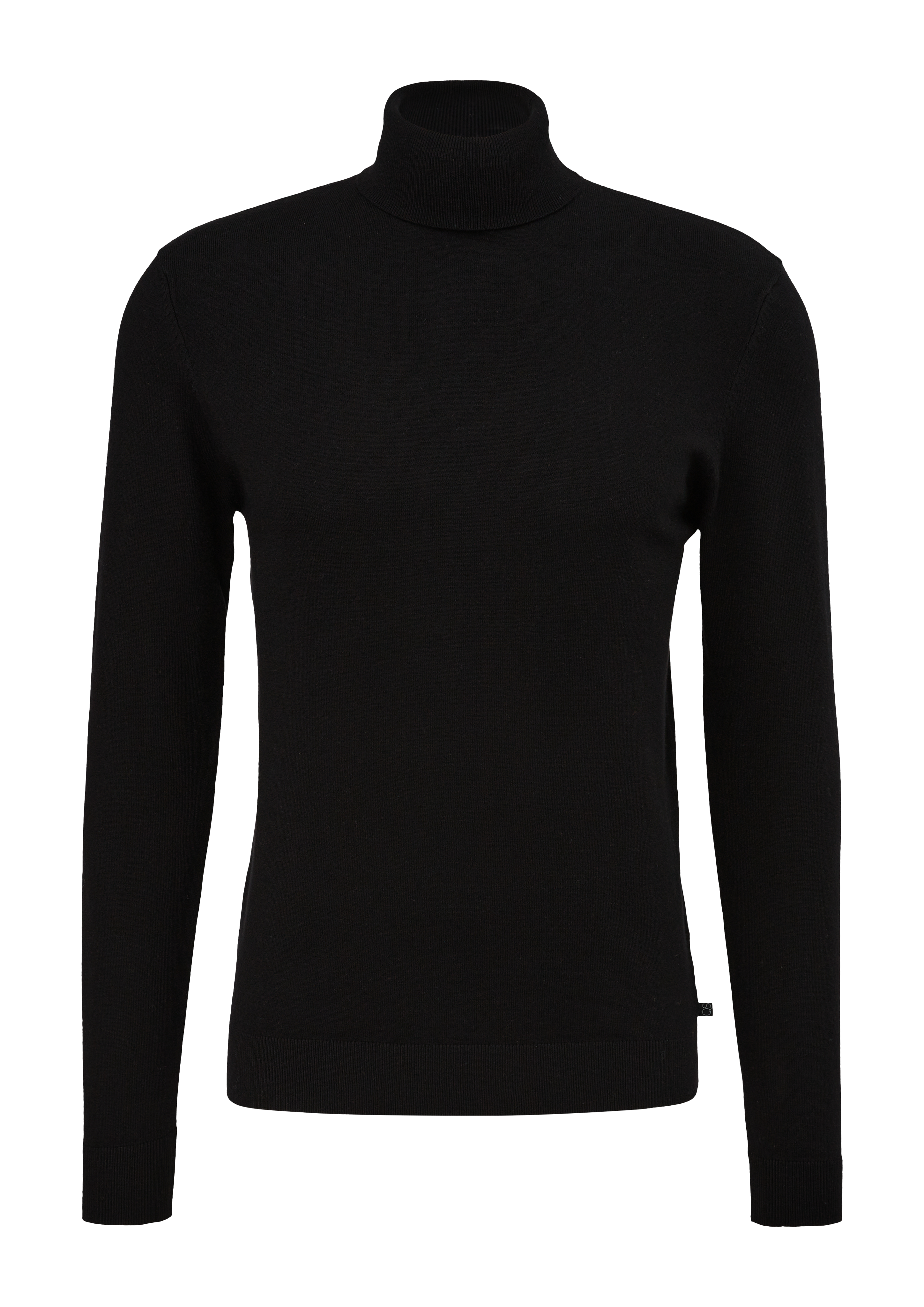 QS - Strickpullover mit Turtleneck, Herren, schwarz