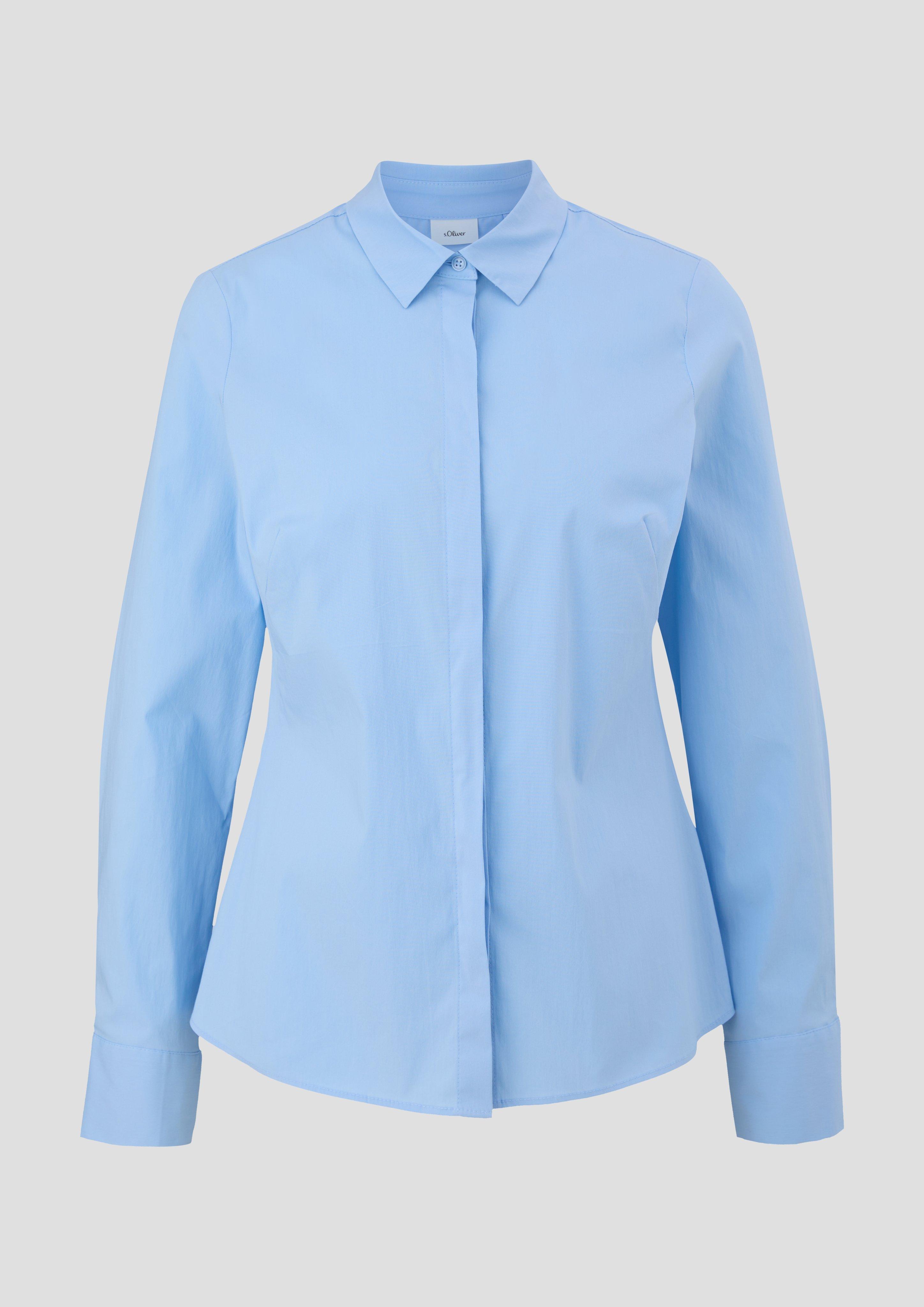 s.Oliver - Bluse mit Ziernähten, Damen, blau