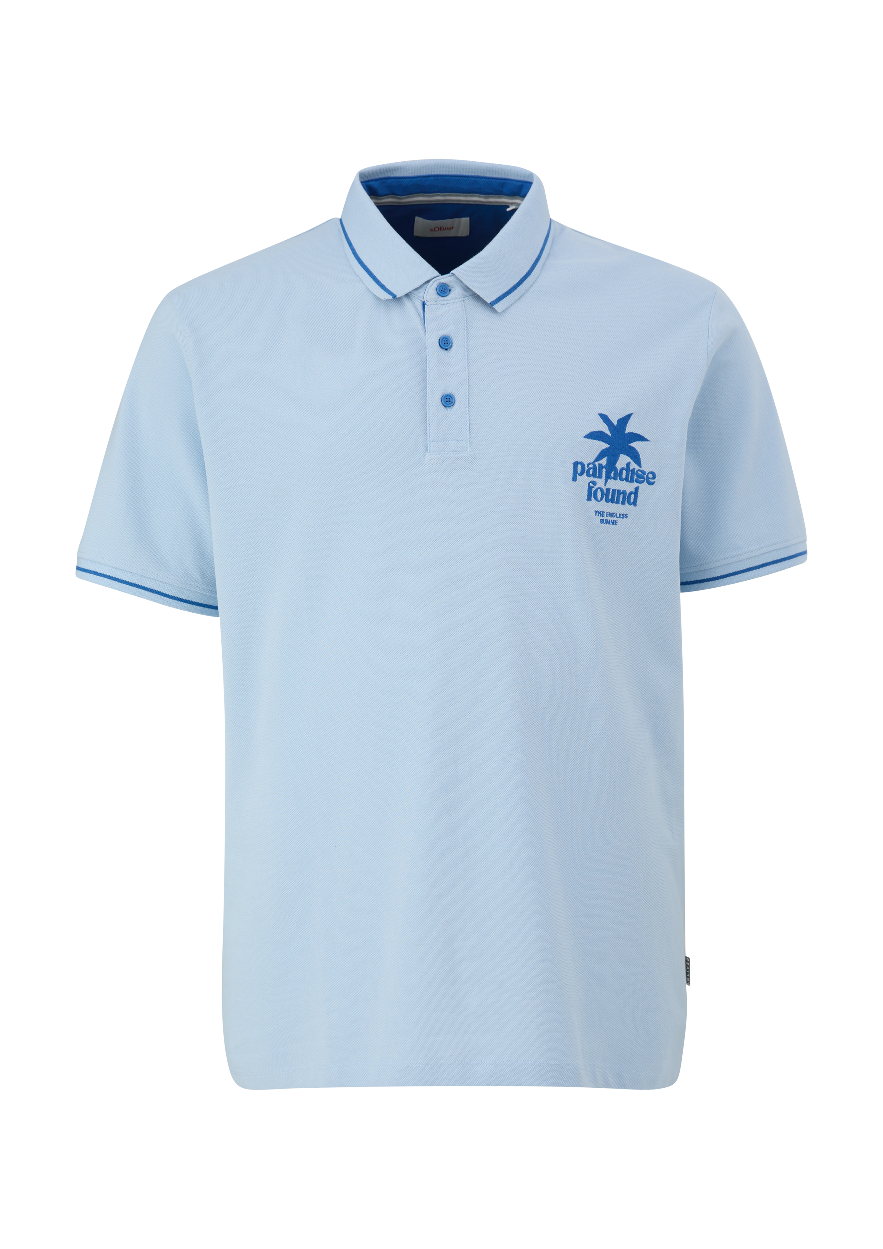 s.Oliver - Poloshirt aus Baumwoll-Piqué, Herren, blau