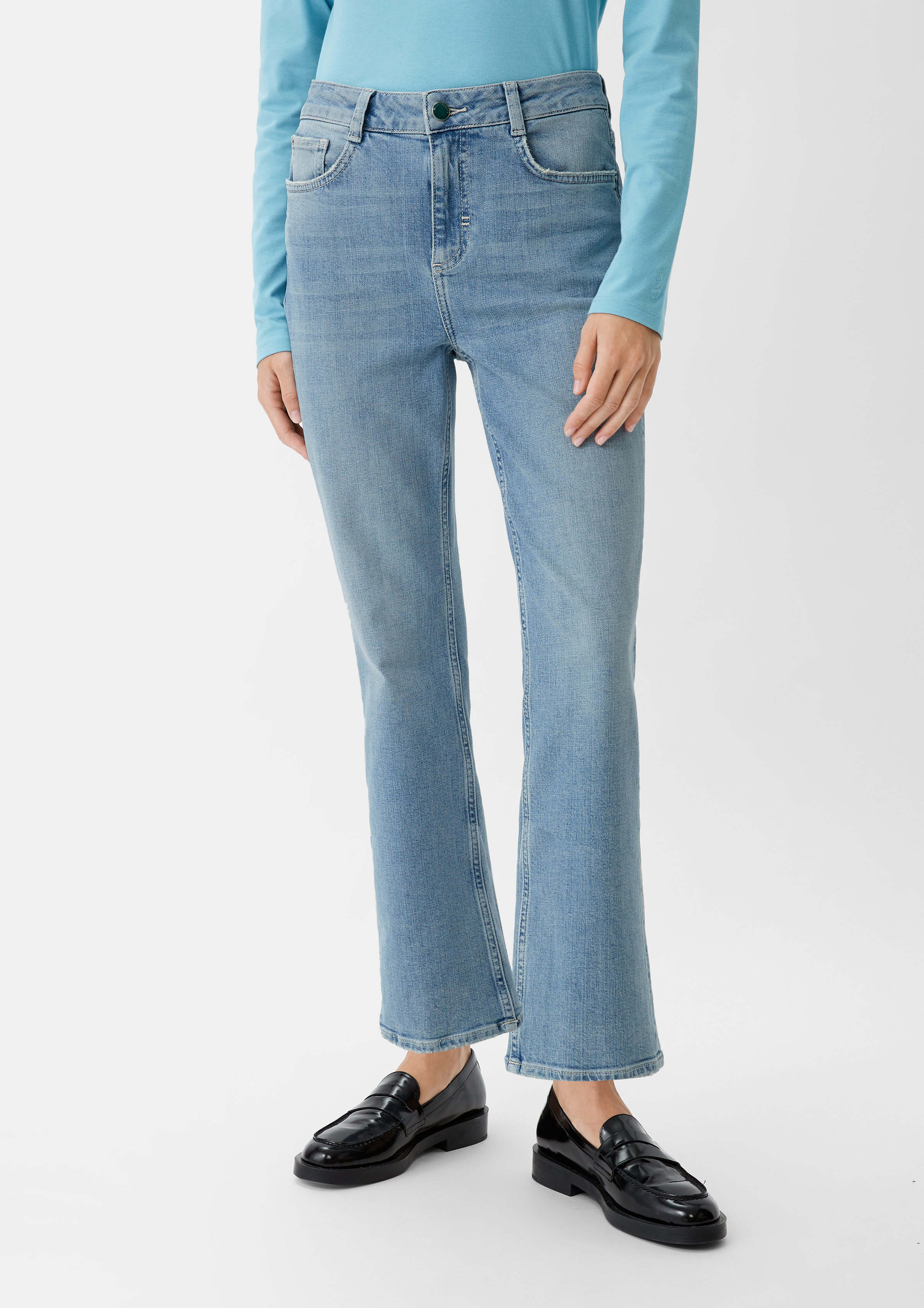 デニム・ジーパン B-SIDES STOWE DENIM RELAXED-FIT CROPPED JEANS B Sides™ Embroidered Stowe Jeans | Madewell